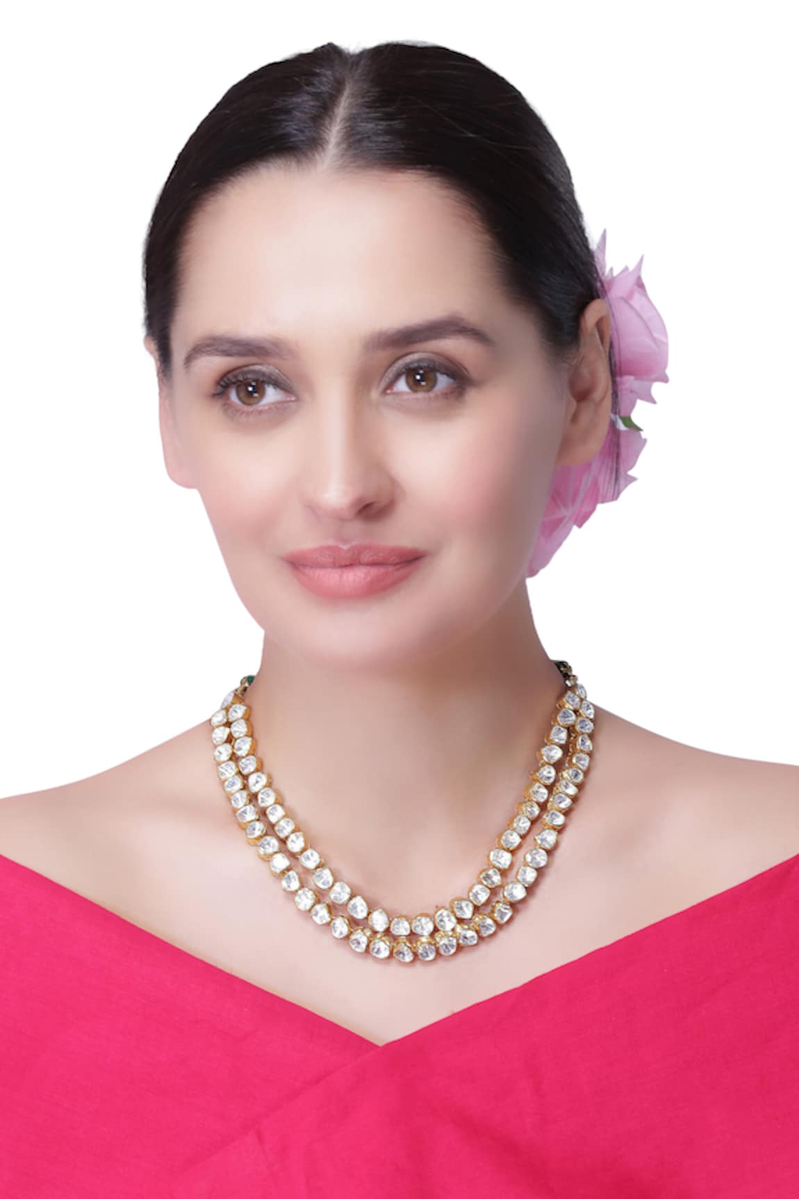 Vinanti Manji Designer Jewellery Studded Layered Necklace