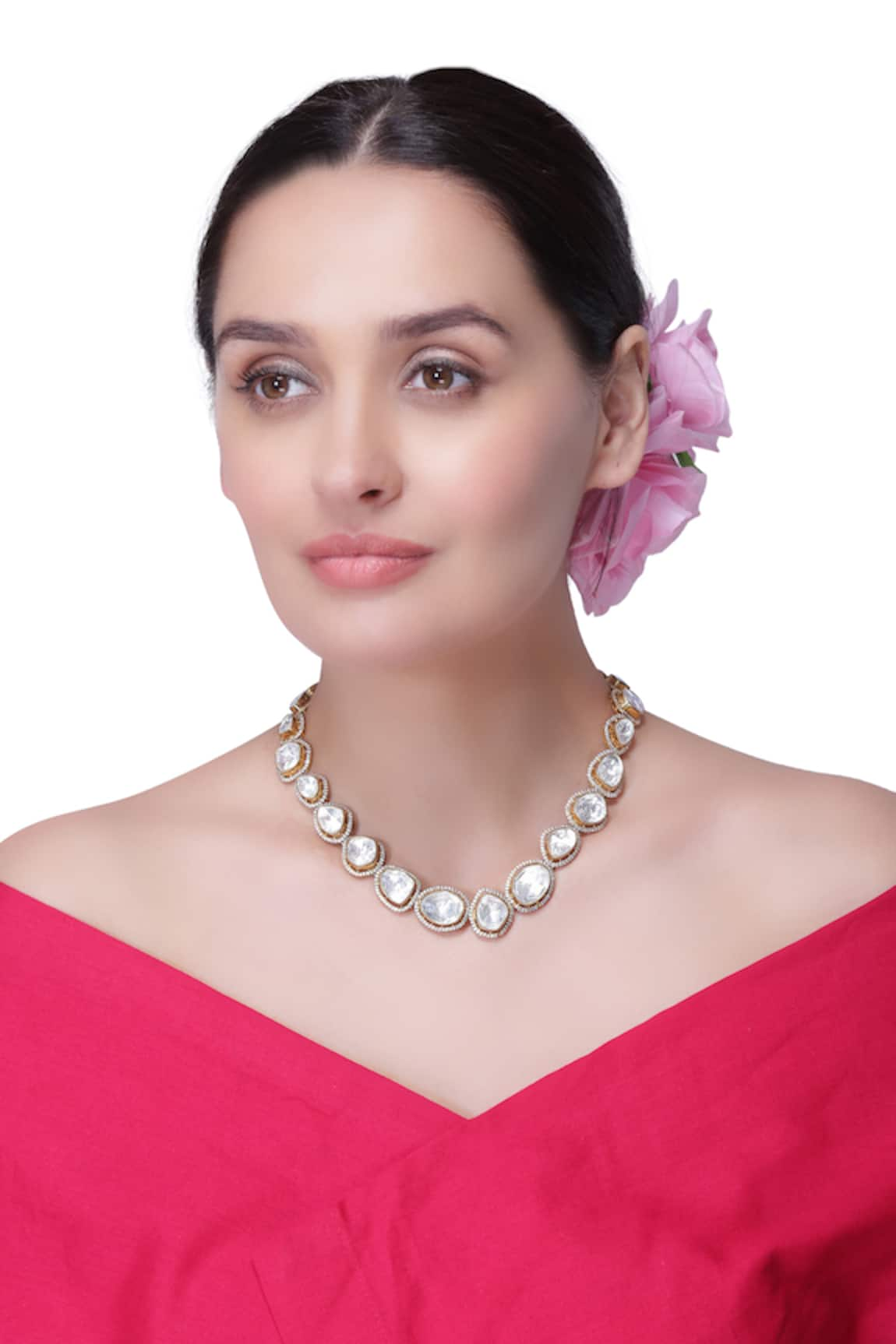 Vinanti Manji Designer Jewellery Studded Necklace