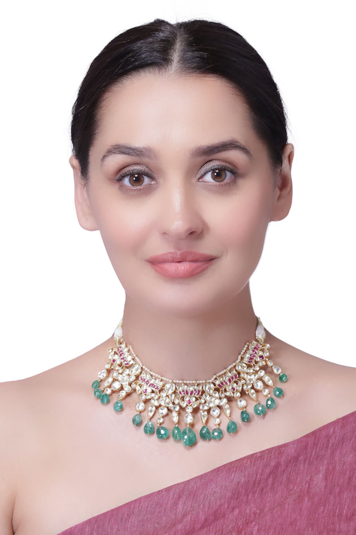 Vinanti Manji Designer Jewellery Kundan Lotus Necklace