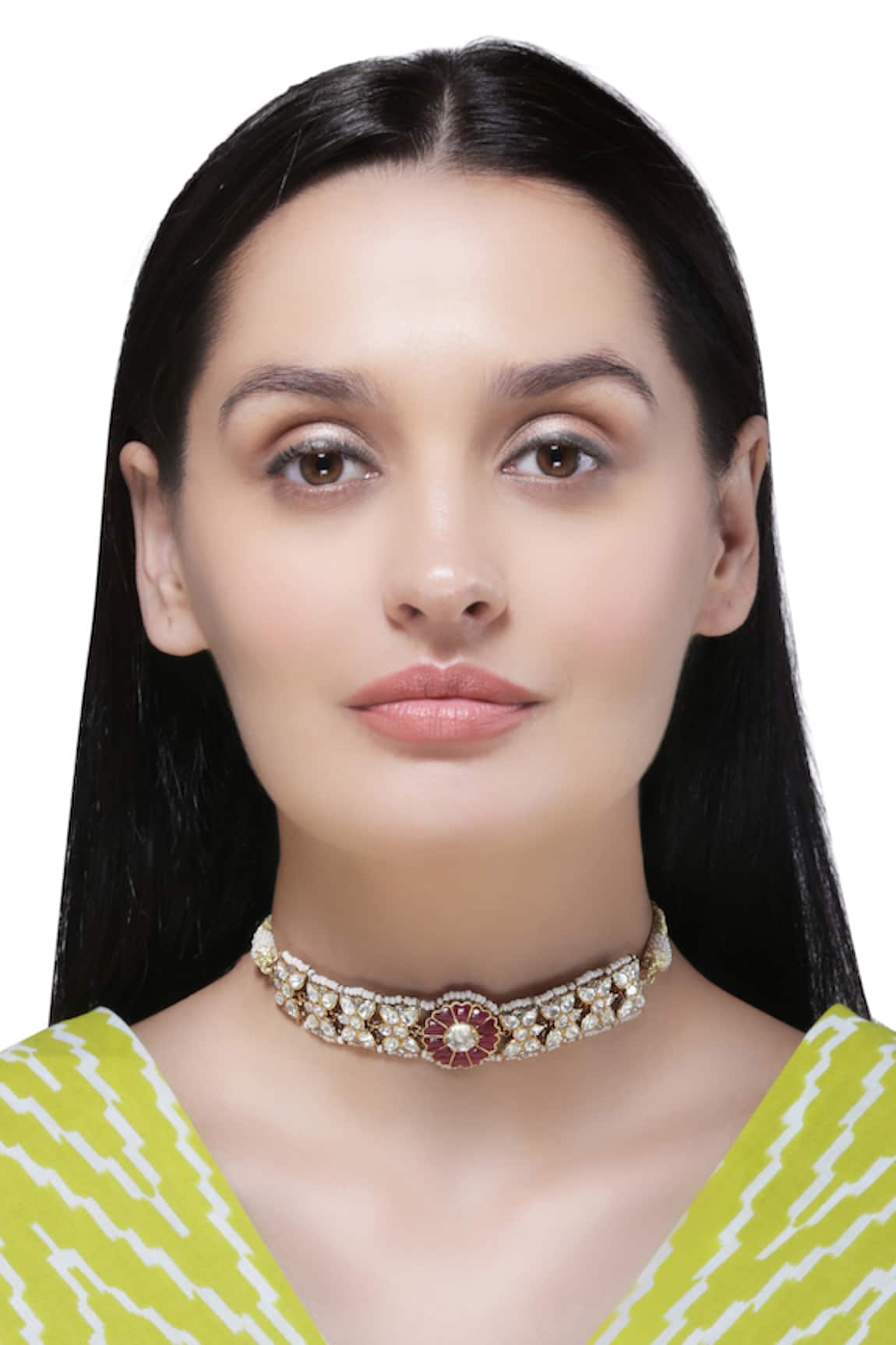 Vinanti Manji Designer Jewellery Floral Studded Choker