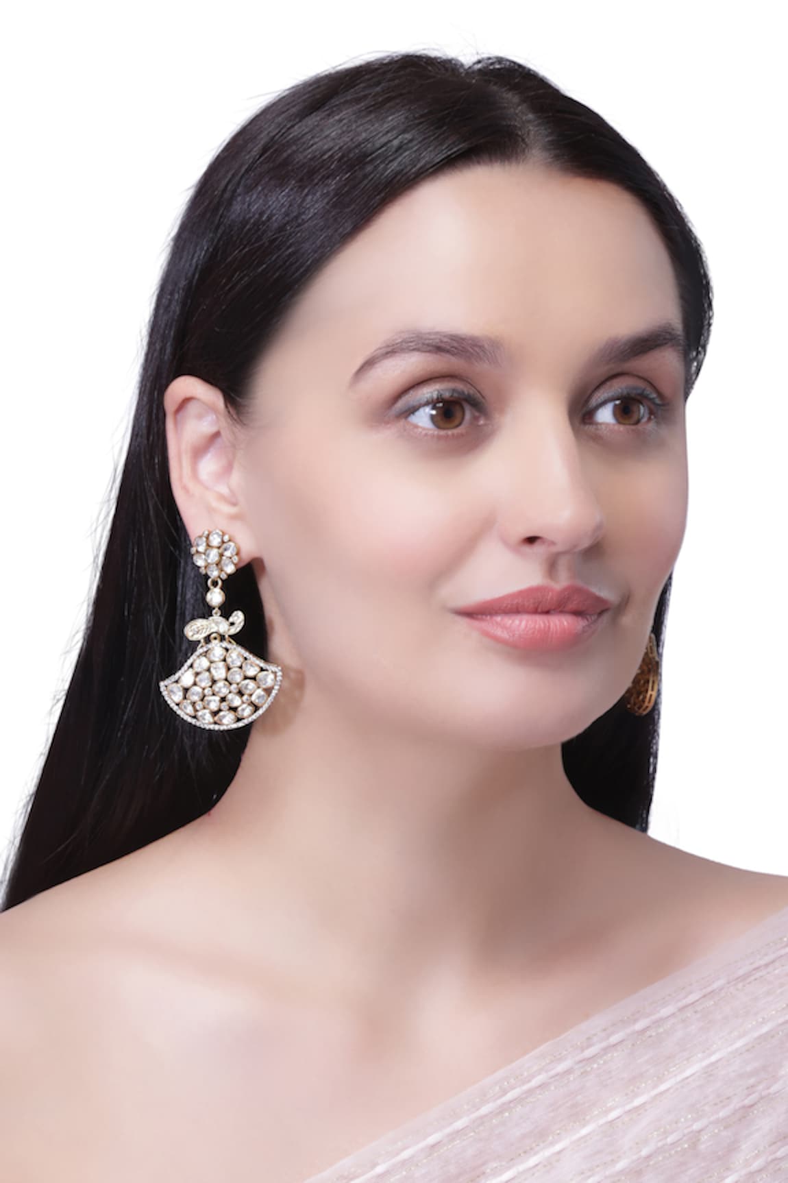 Vinanti Manji Designer Jewellery Studded Dangler Earrings