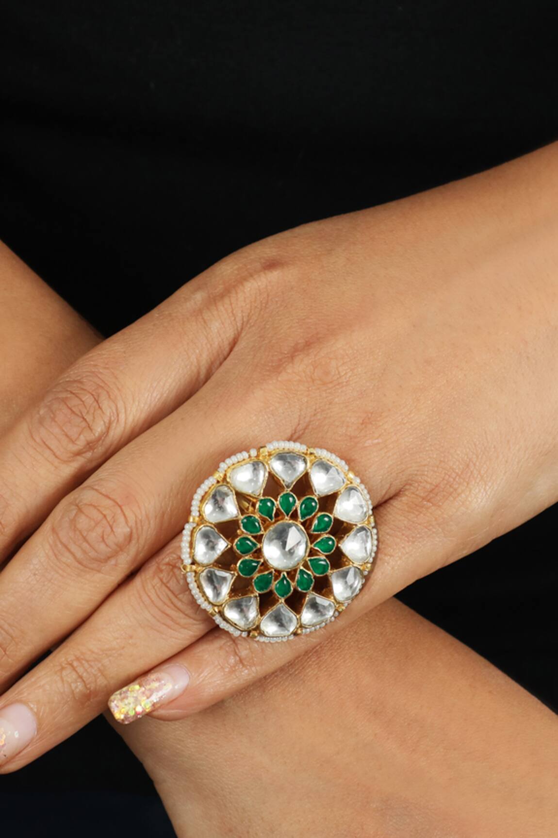 Riana Jewellery Jadtar Stone Ring 