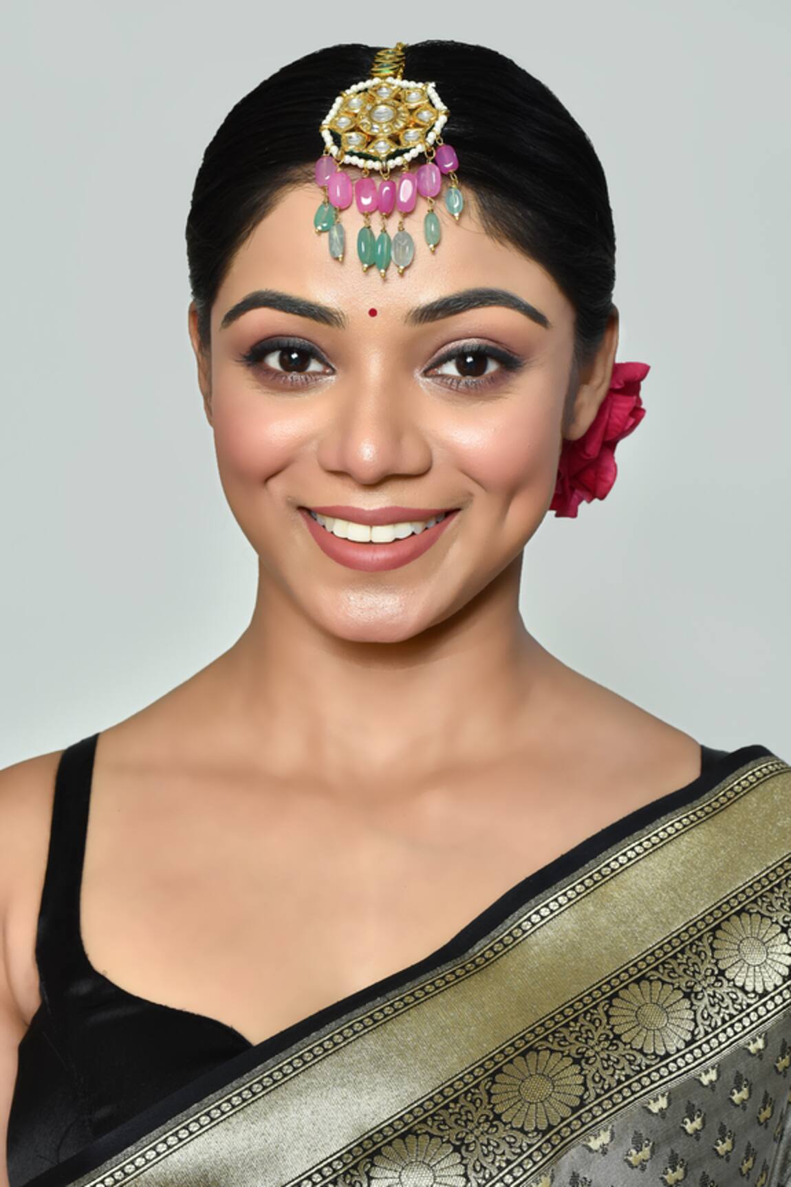 Just Shradha's Beads Embellished Maangtikka