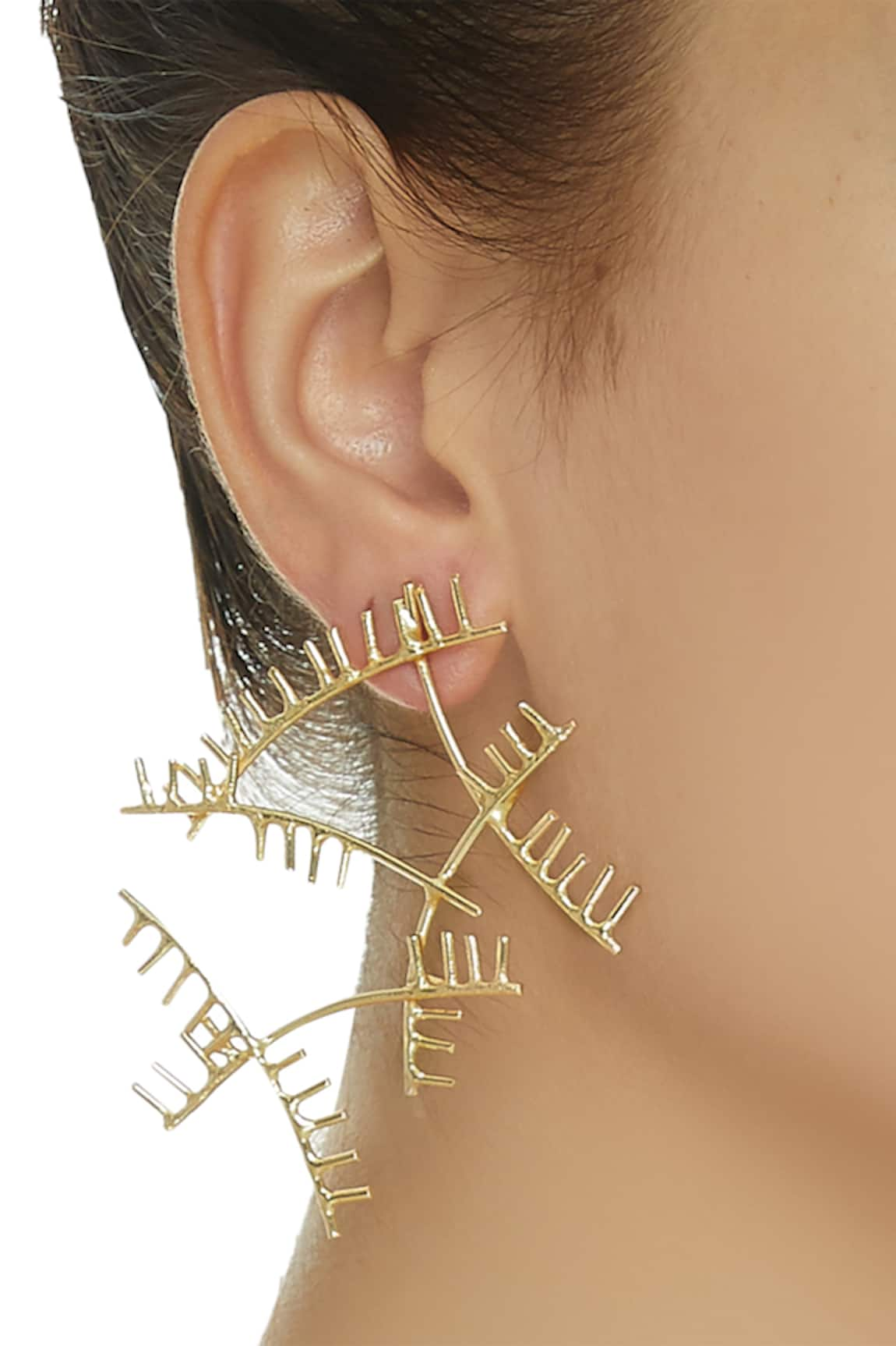 Eurumme Spiked snap closure earrings