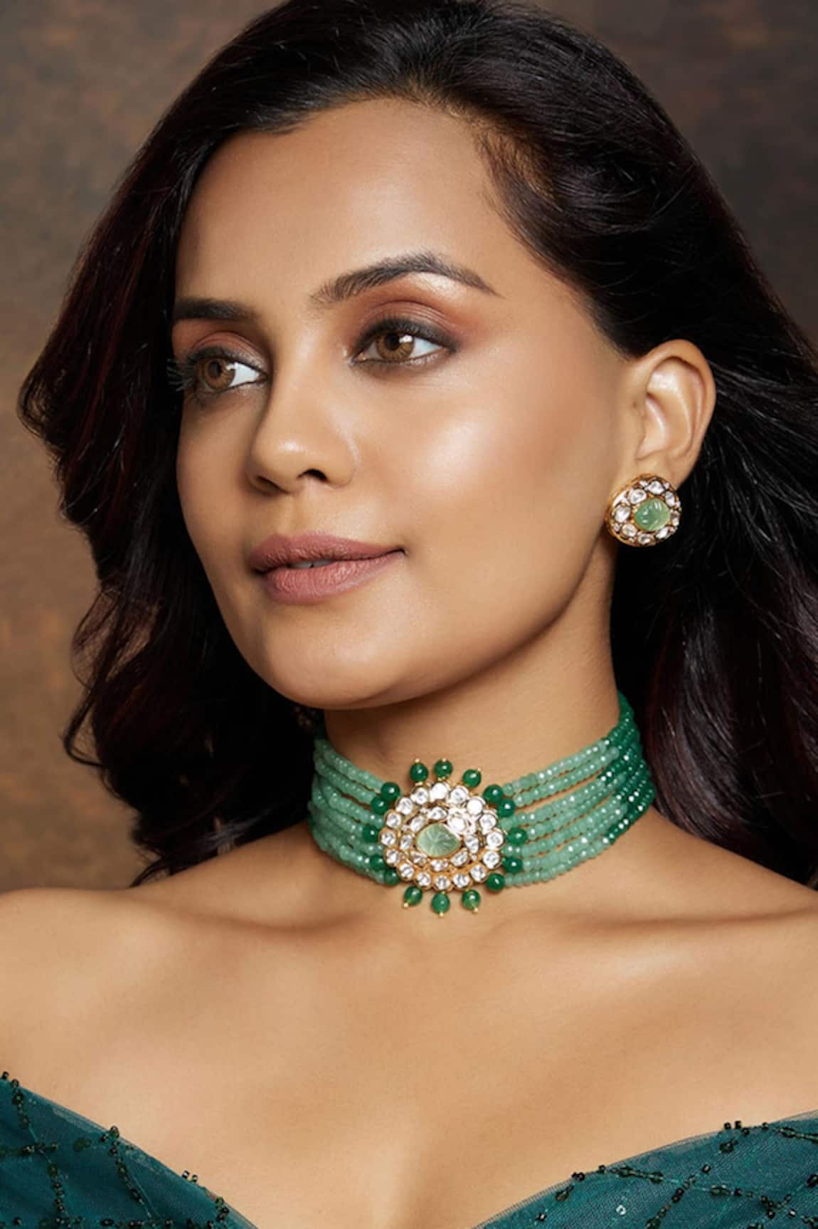 Joules By Radhika Multi-Layered Shaded Choker Set