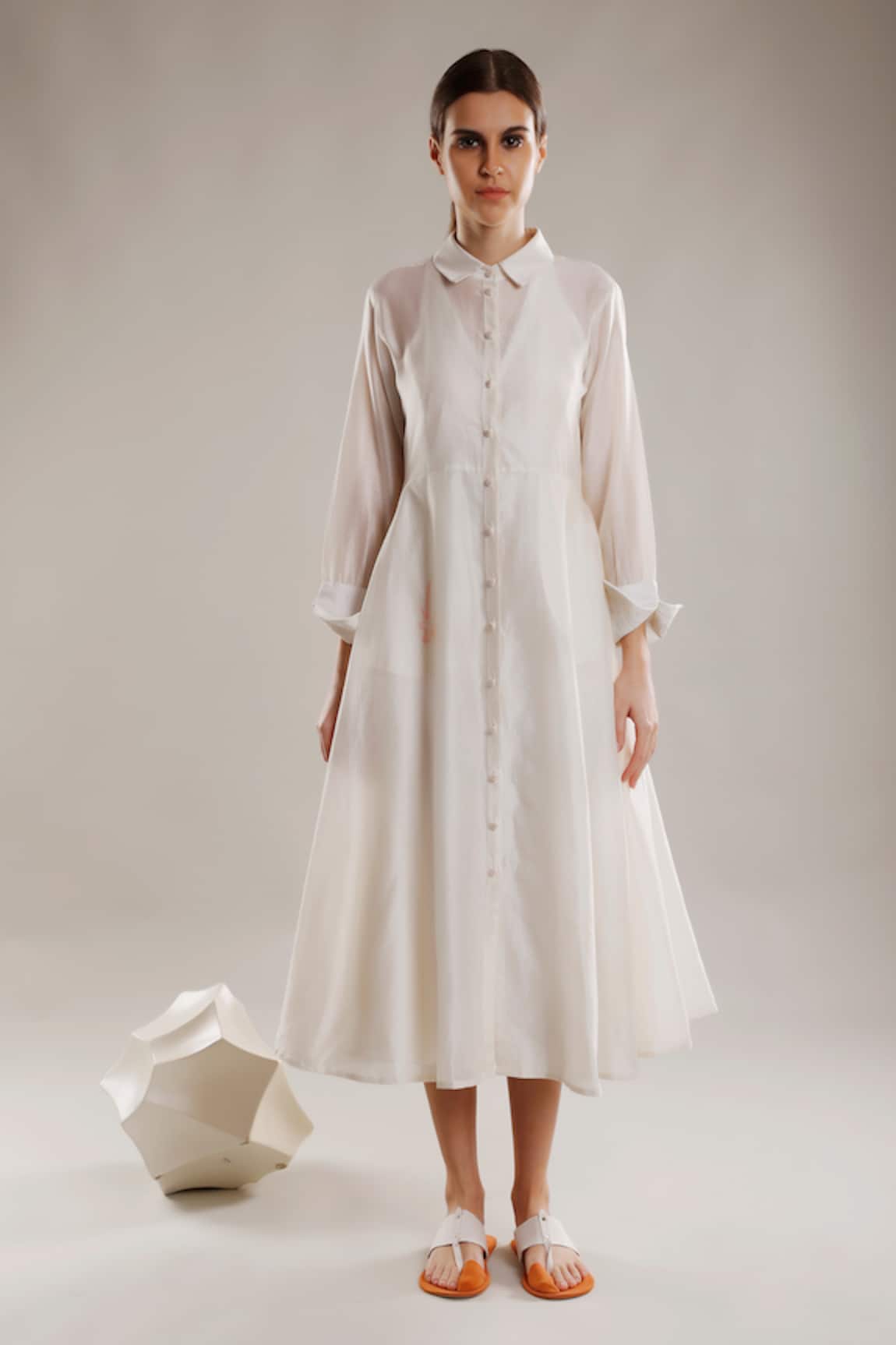 Dhi Placement Embroidered Shirt Dress 