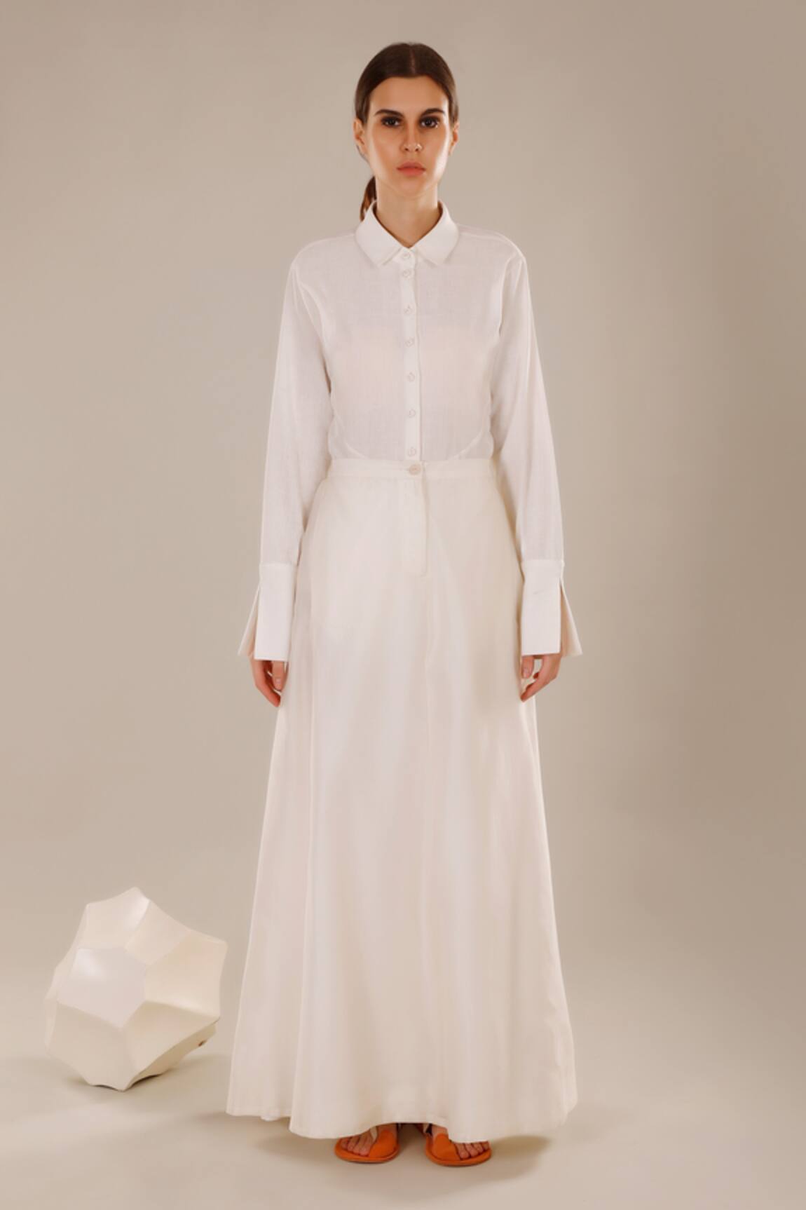 Dhi Solid Flared Skirt