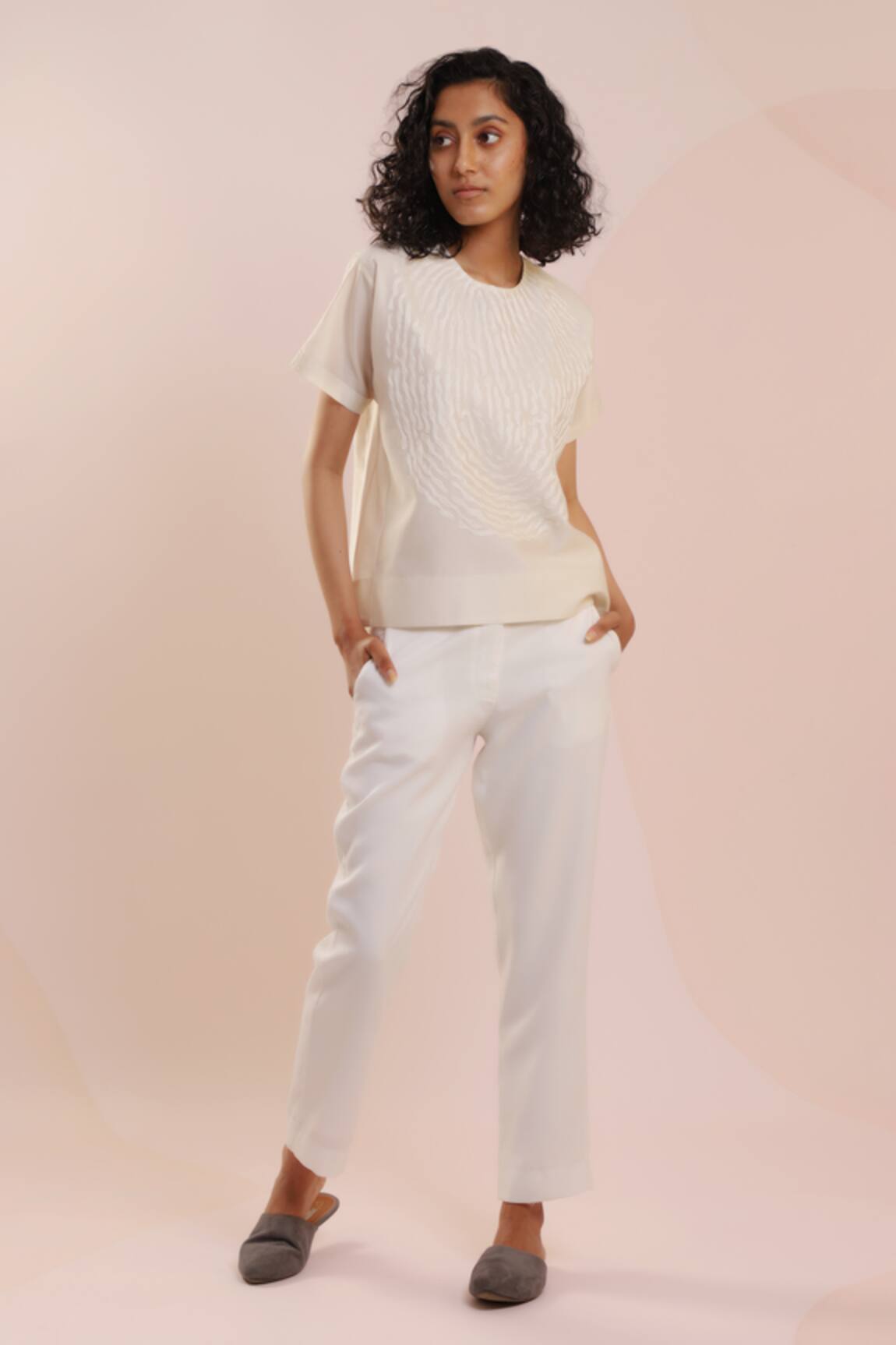 Dhi Thumb Impression Embroidered Top 