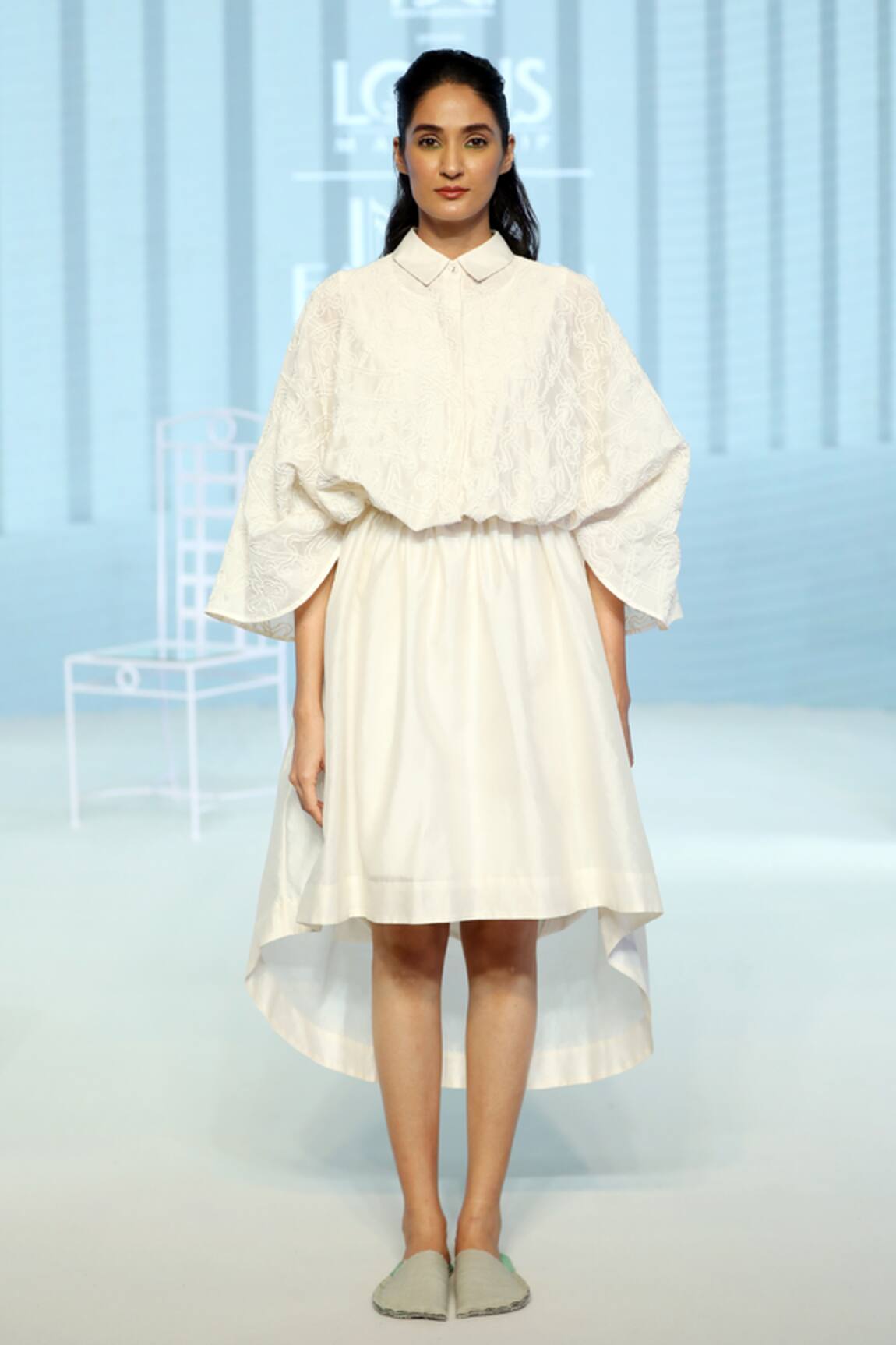 Dhi Chanderi Silk Hand Embroidered Dress 