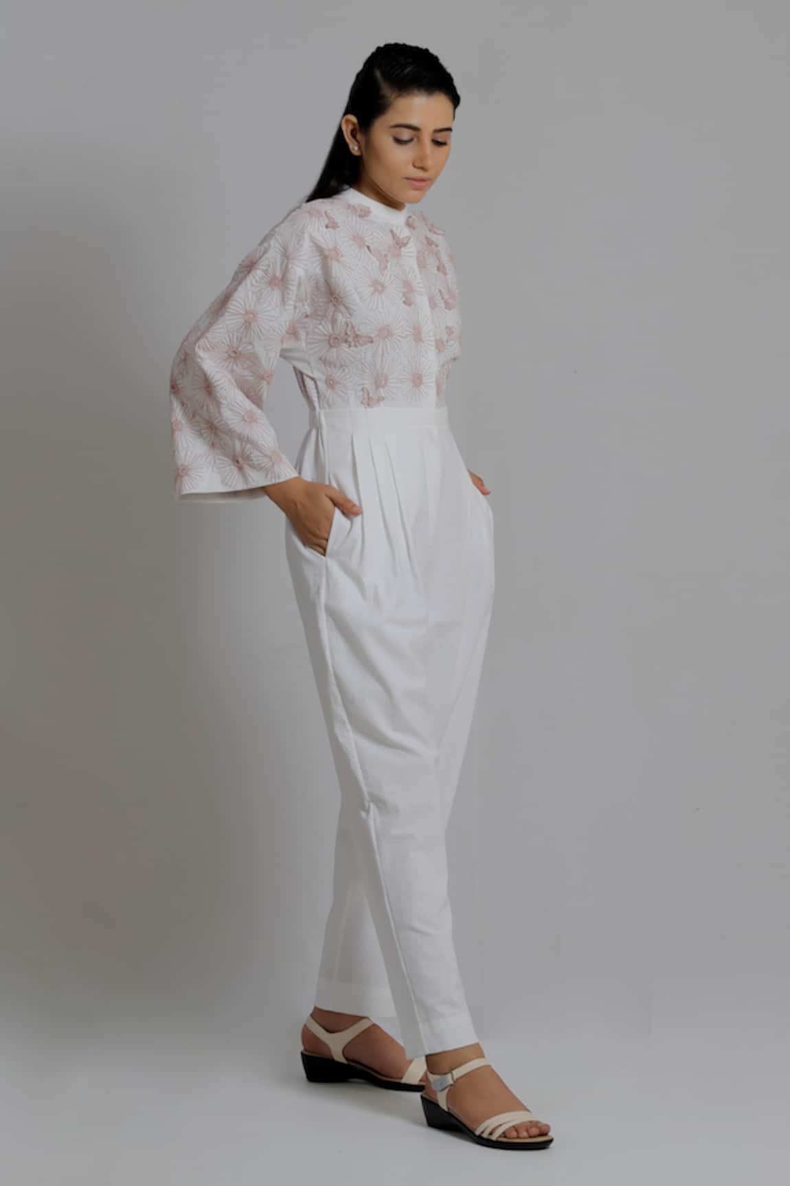 DHI Floral Embroidered Jumpsuit