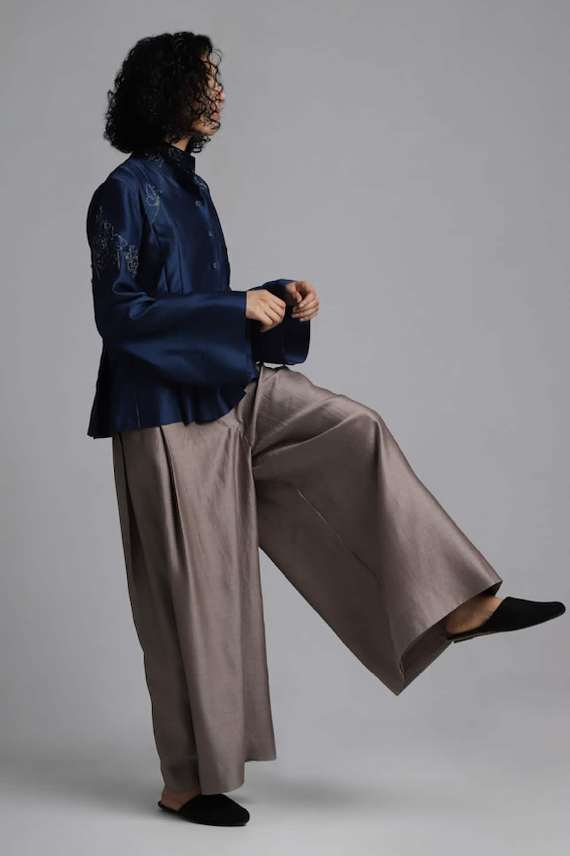 DHI Pleated Flared Pant