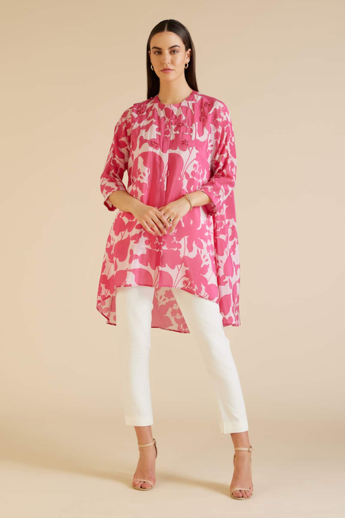 Pankaj & Nidhi Cleo Floral Print & Embellished Tunic