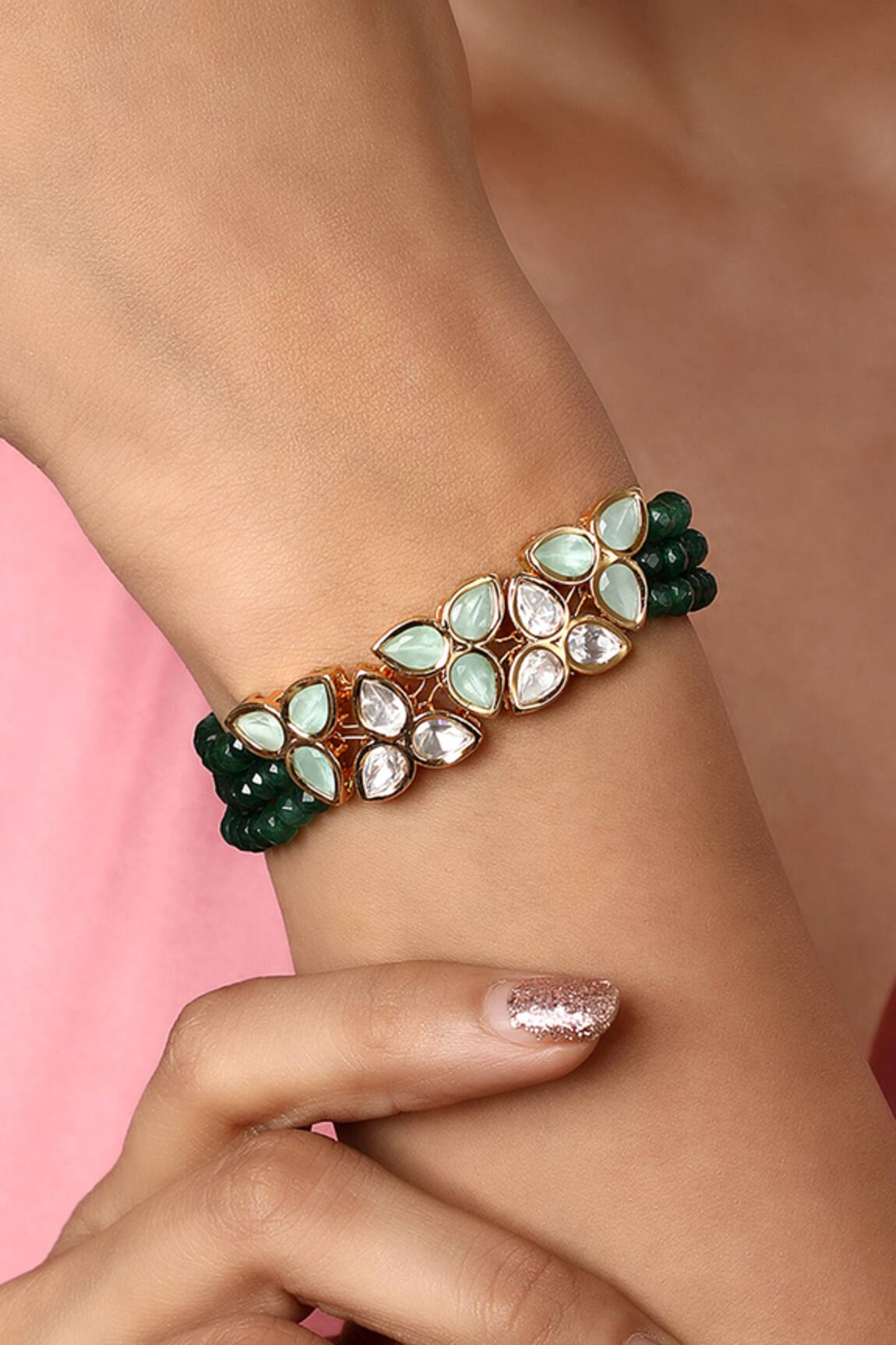 HRISHA Agate Stone Embellished Bracelet