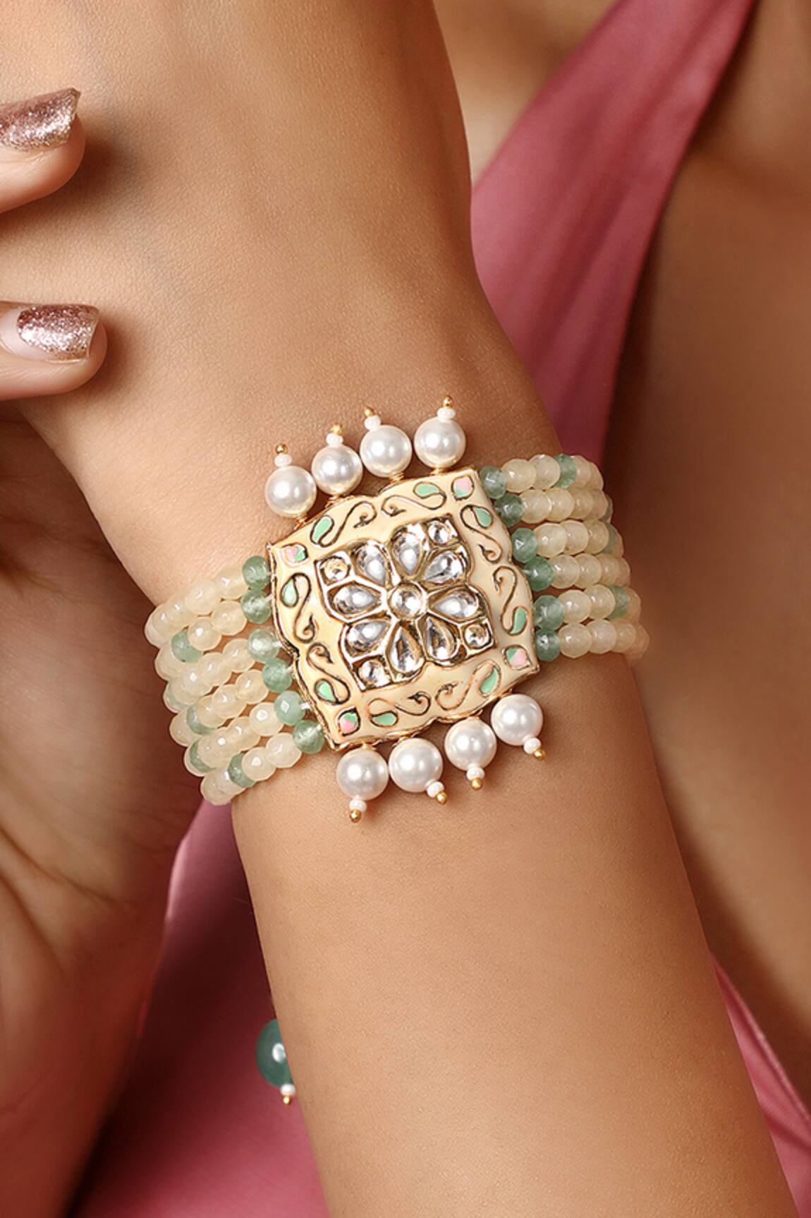 Hrisha Jewels Kundan Polki Bracelet