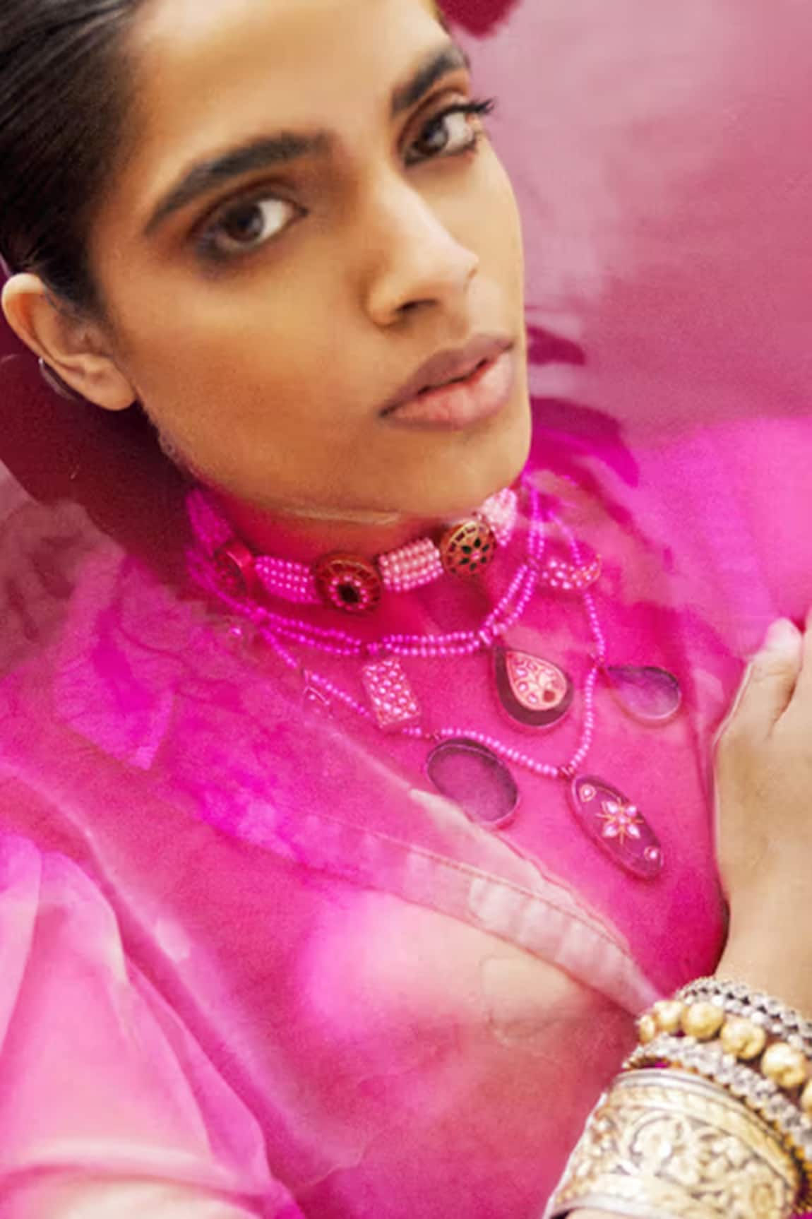 Sangeeta Boochra X Payal Singhal Nagma Kundan Embellished Pendant Necklace