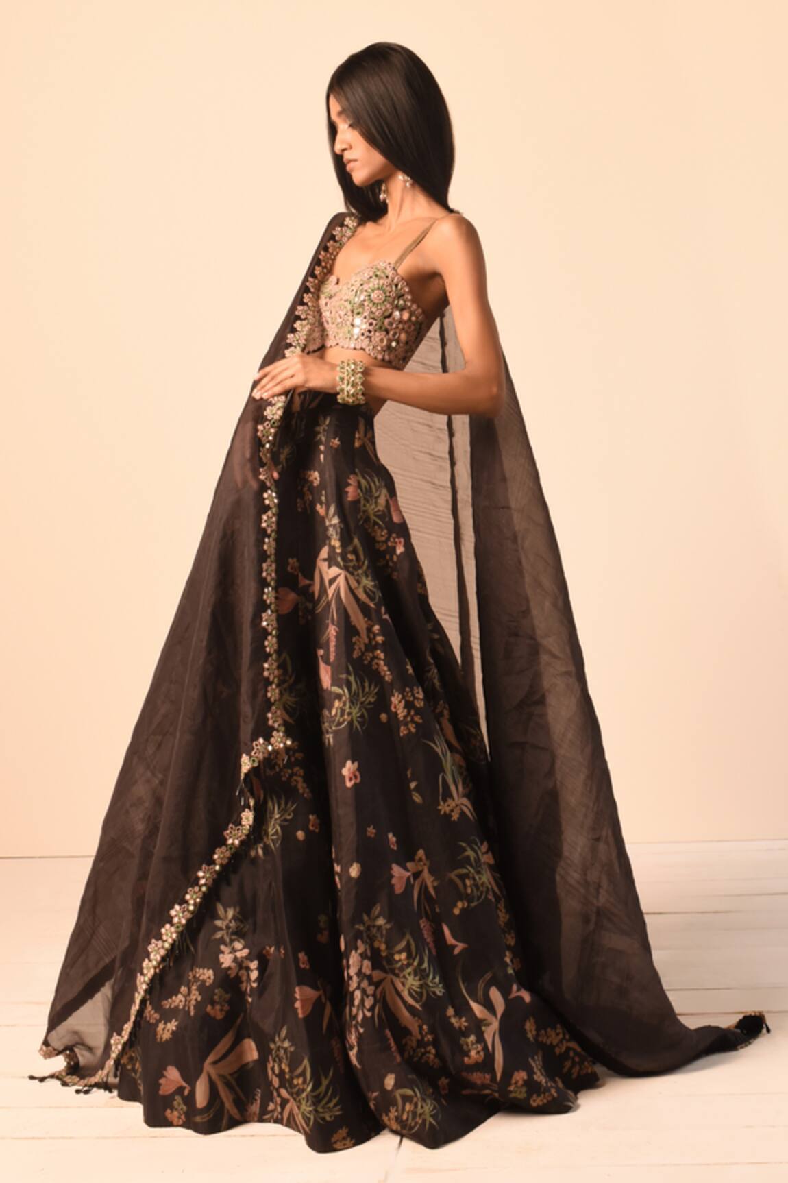 Arpita Mehta Floral Print Lehenga Blouse Set