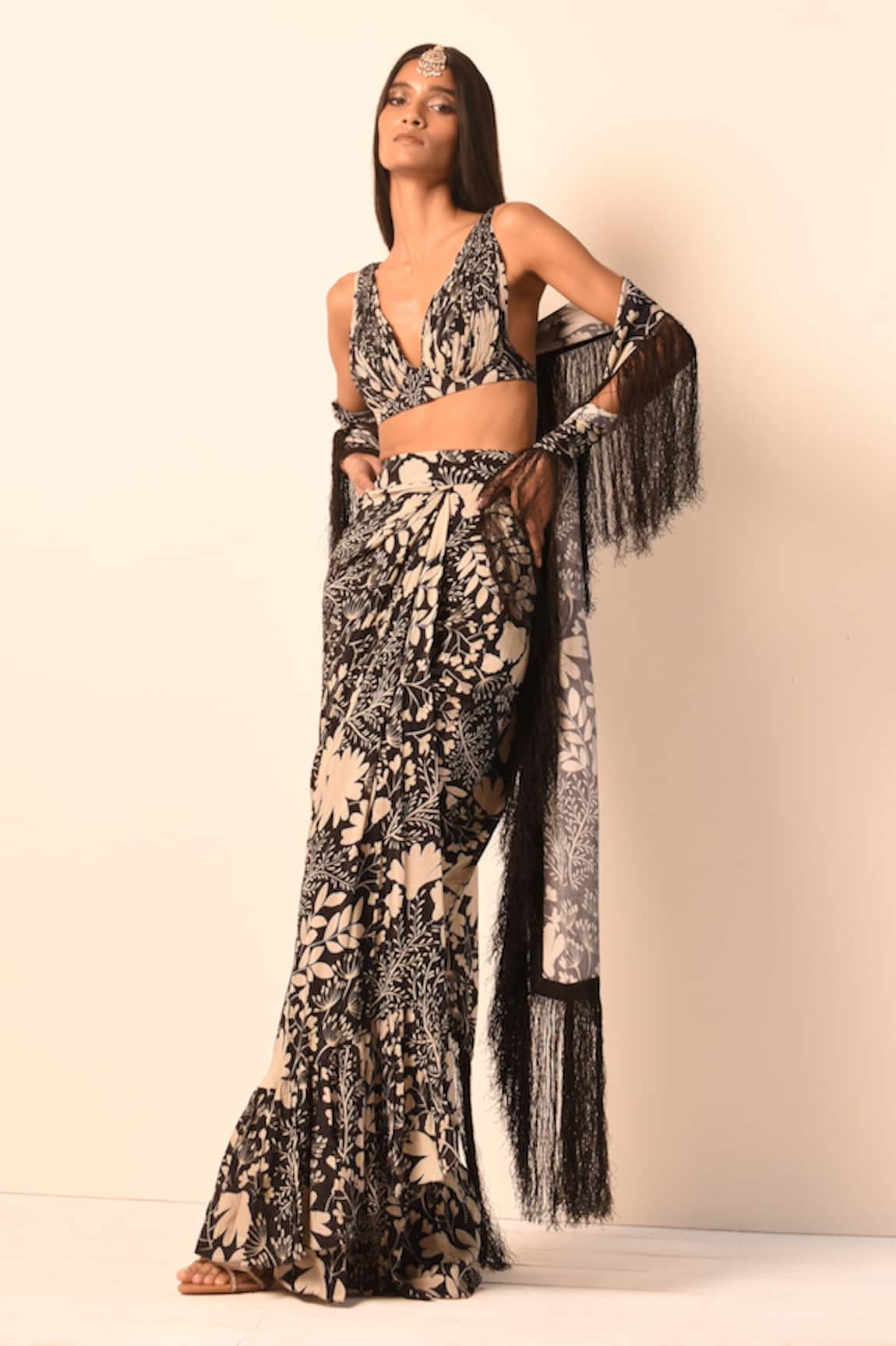 Arpita Mehta Garden Print Blouse Skirt Set