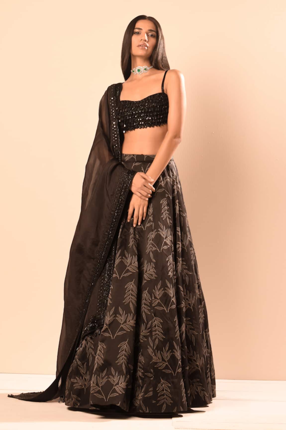 Arpita Mehta Embroidered Blouse Lehenga Set