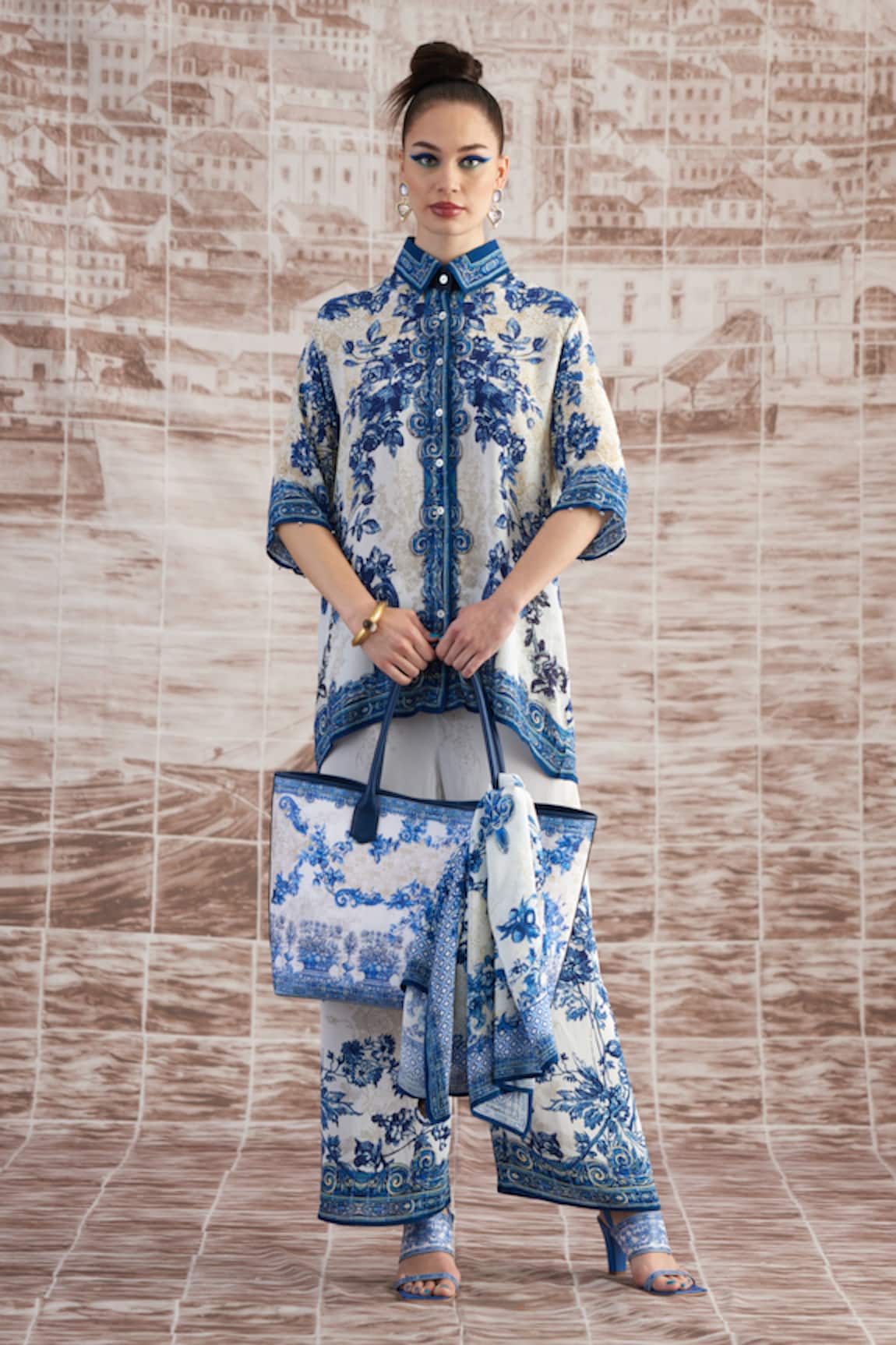 Rajdeep Ranawat Permaz Silk Baroque Print Pant 