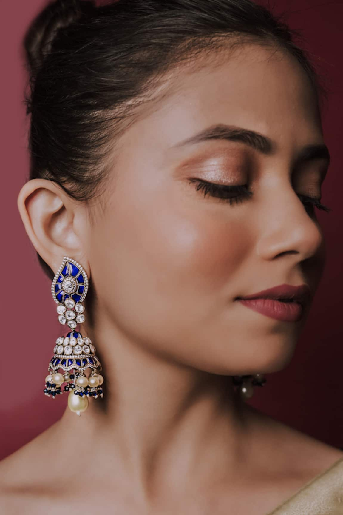 kavipushp Marlini Paisley Shaped Jhumkas