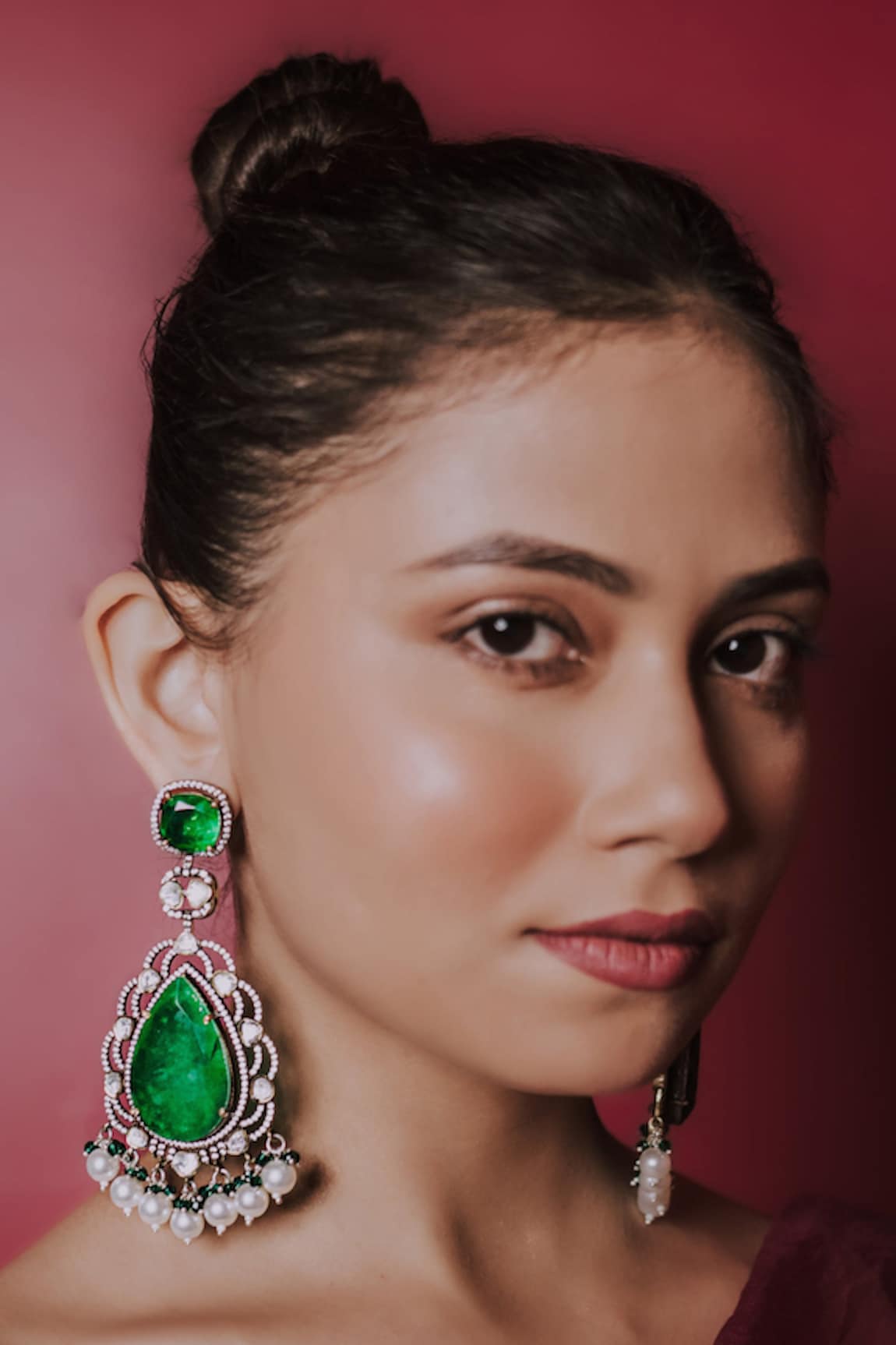 kavipushp Manosika Tear Drop Shaped Earrings