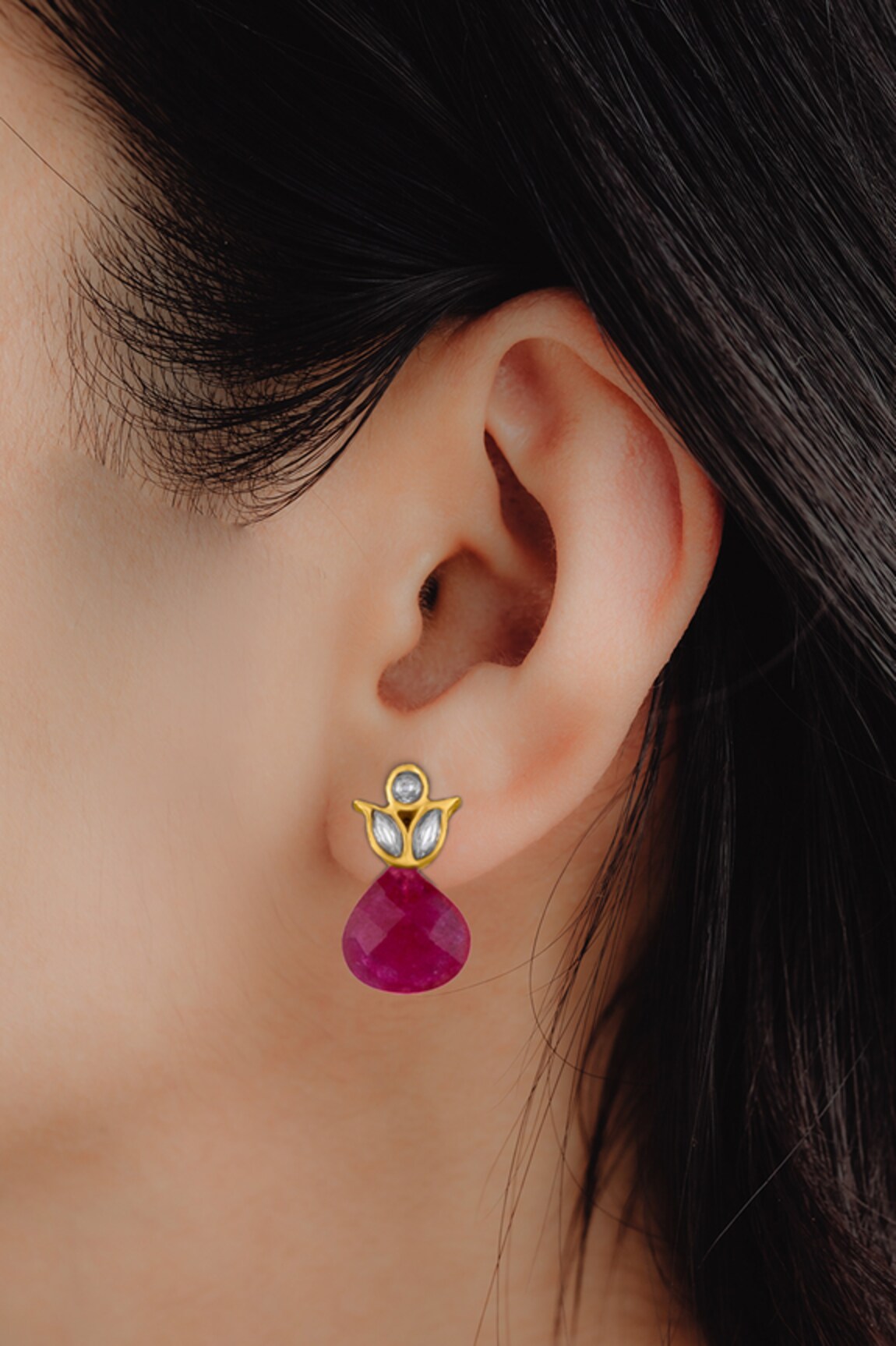 Neeta Boochra Stone Drop Earrings