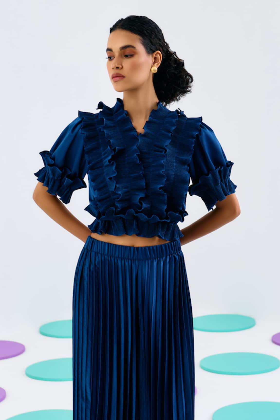 Pleats by Aruni Frilled Pleated Top 