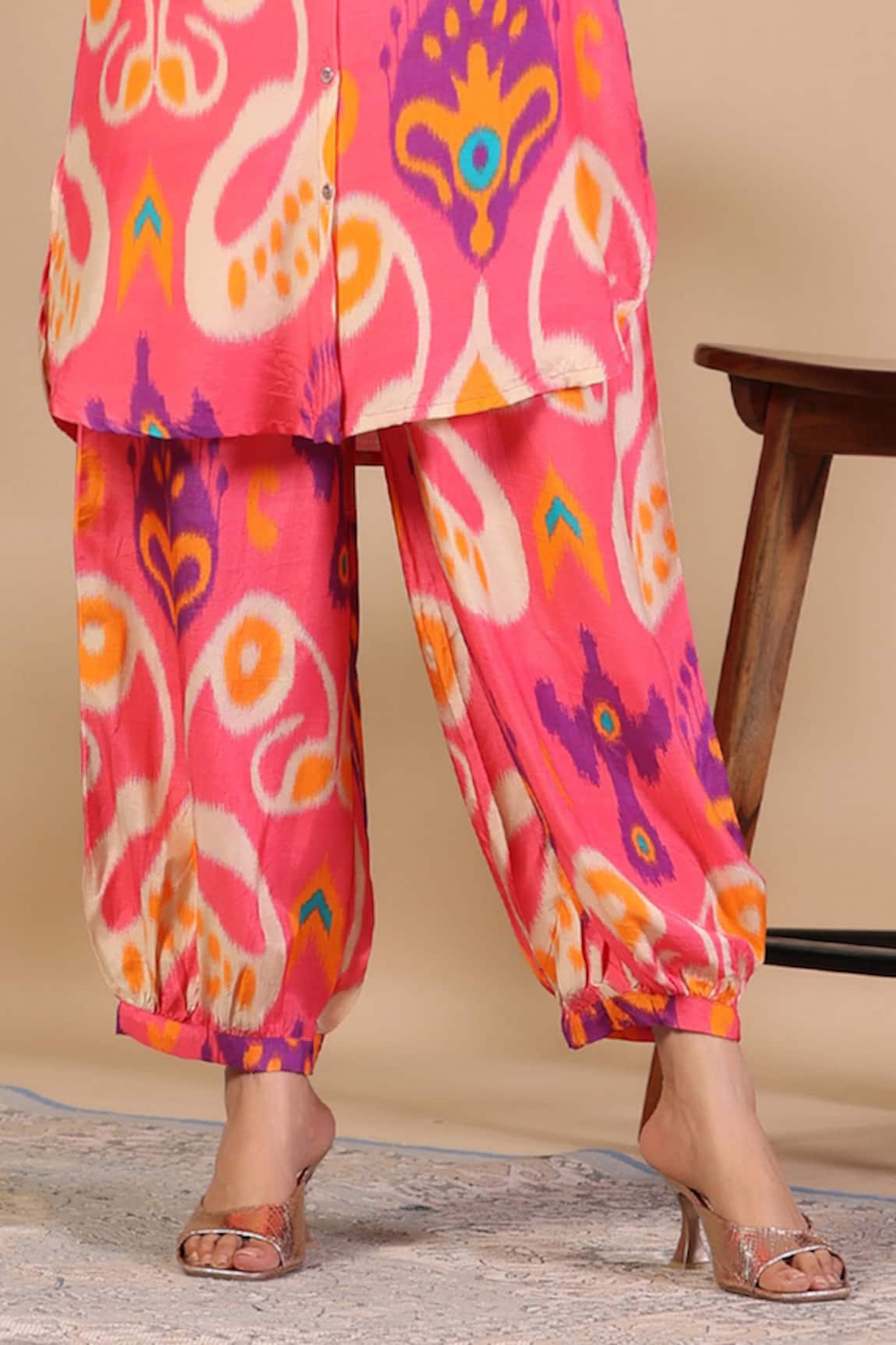 DISOLVE Present Harem Pant Afghani Salwar for Daily use Free Size 28 Till  34 White Printed  Amazonin Fashion