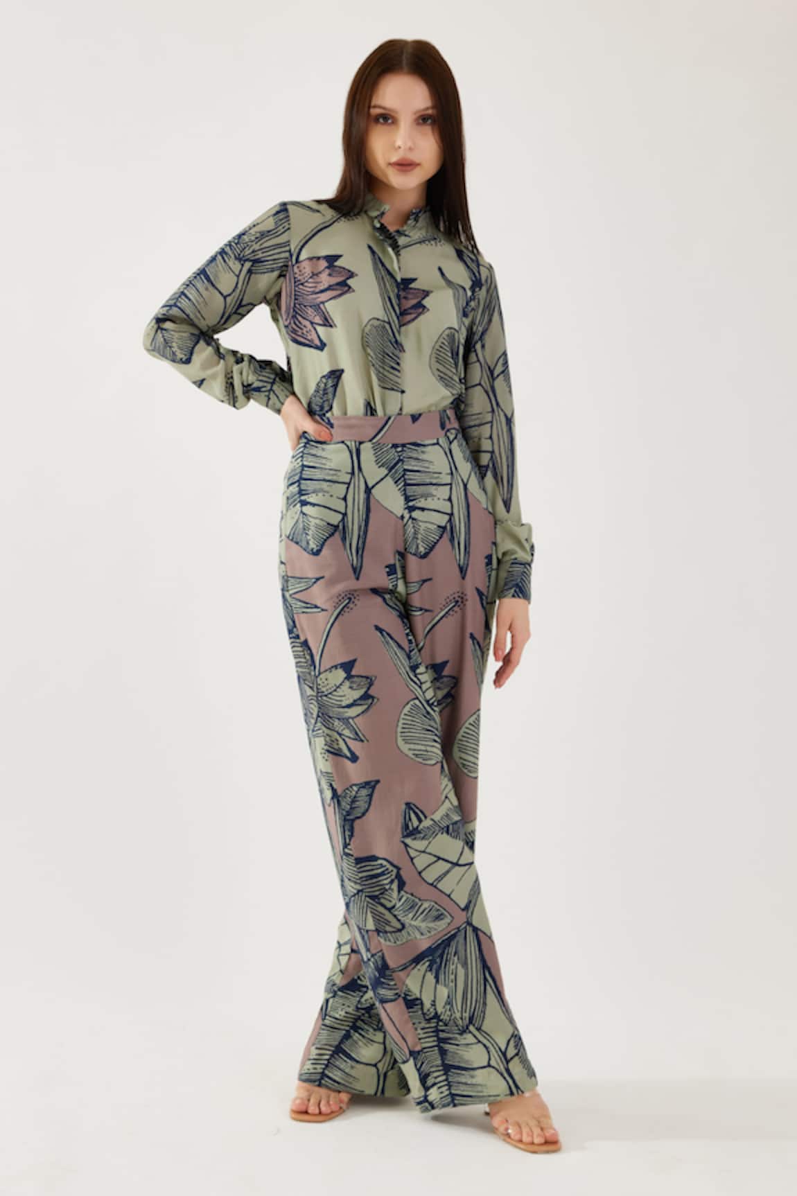 Koai Tropical Floral Pattern Shirt 