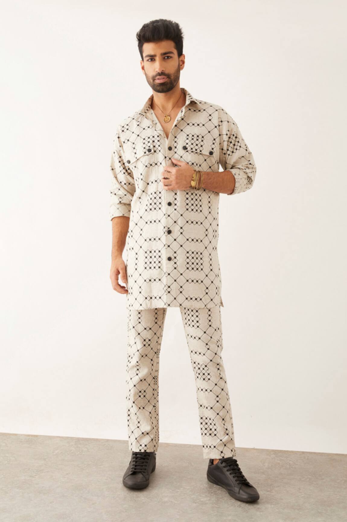 Son Of A Noble Snob Cai Balance Print Shirt & Trouser Set 