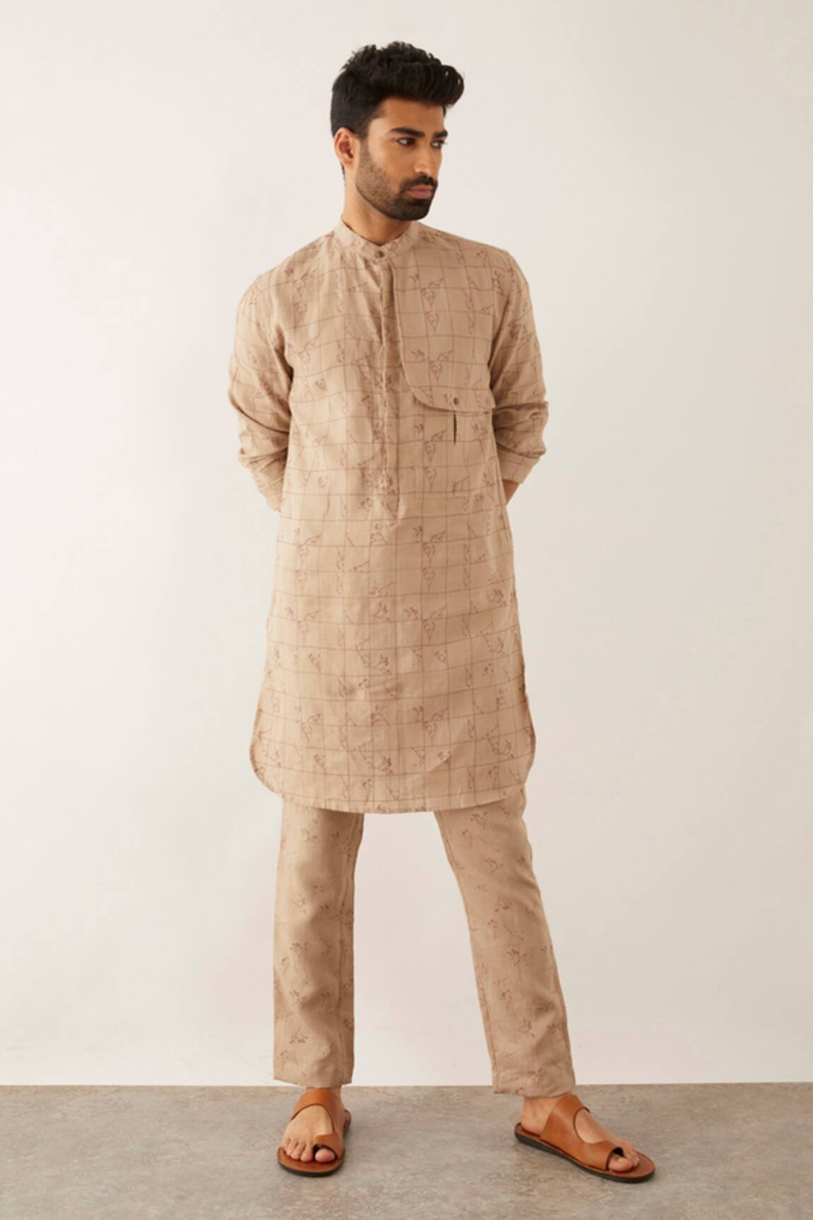 Son of A Noble Snob Jad Printed Kurta & Trouser Set