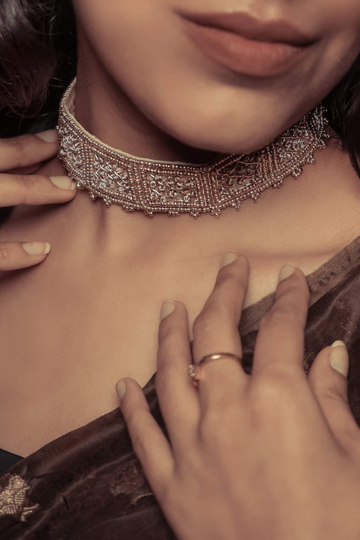 Moirra Handcrafted Embroidered Choker