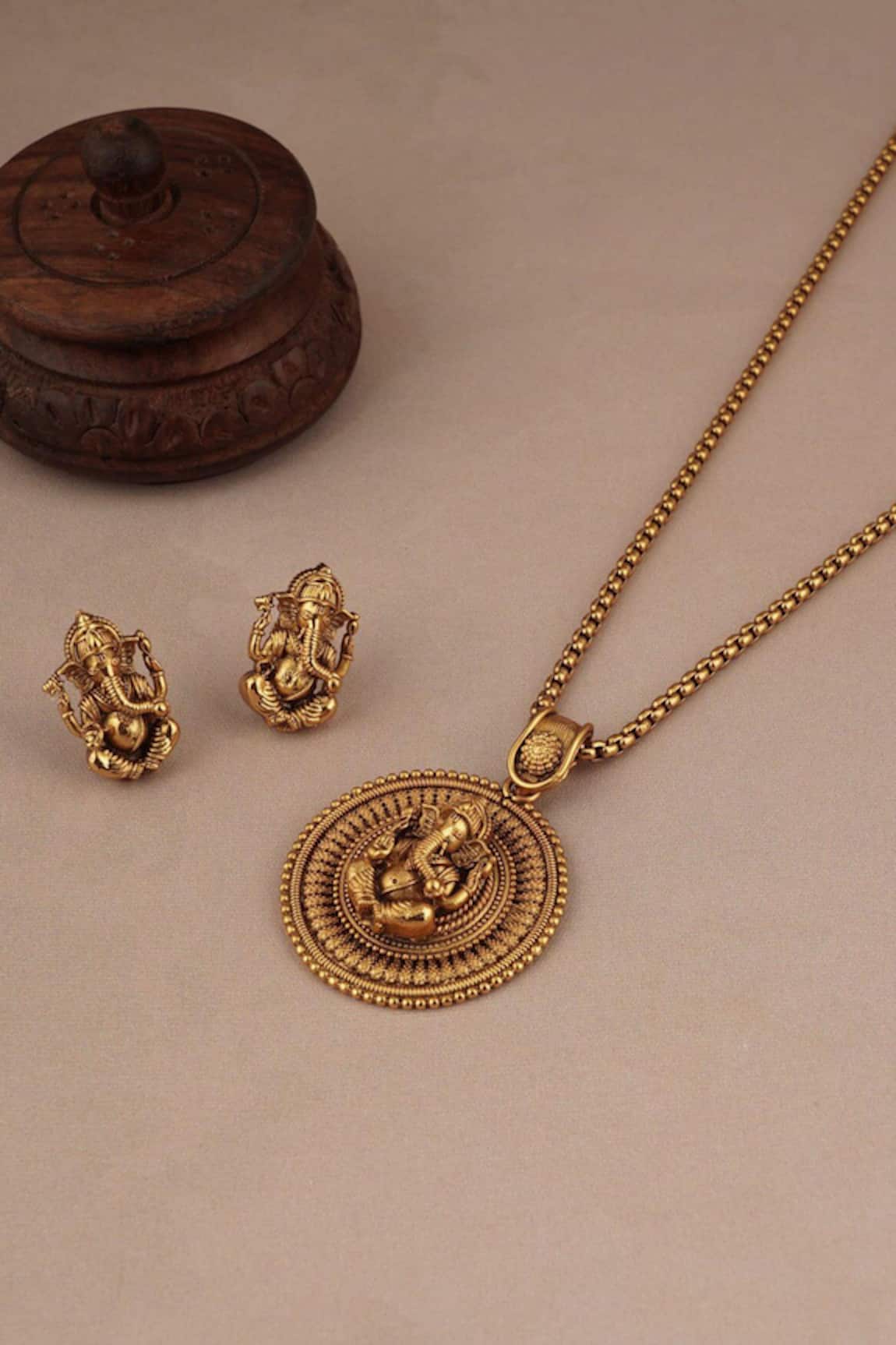 Ganesha Pendant Gold 2025