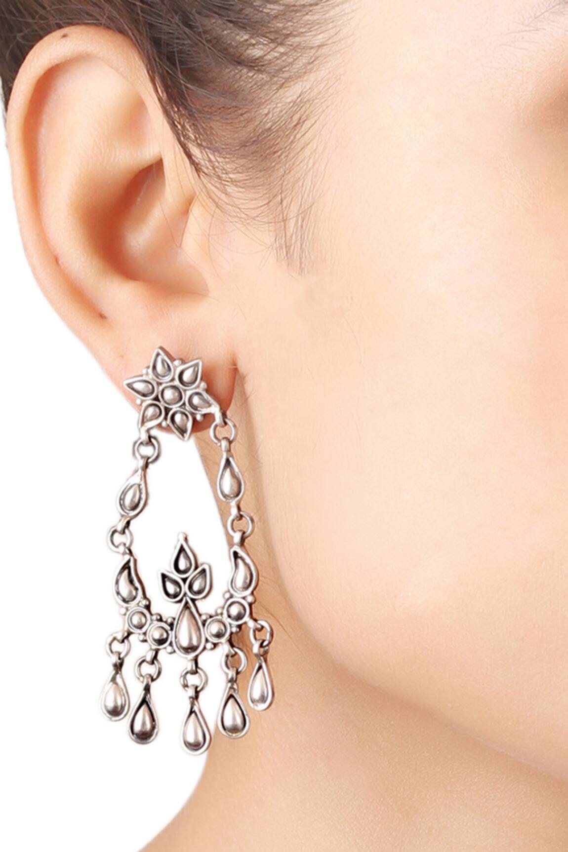 Sangeeta Boochra Handcrafted Dangling Drop Earrings 
