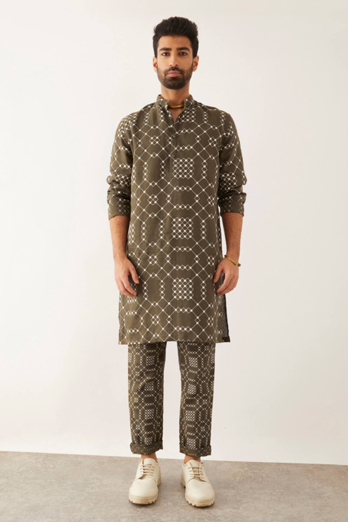 Son of A Noble Snob Halles Balance Print Kurta & Trouser Set