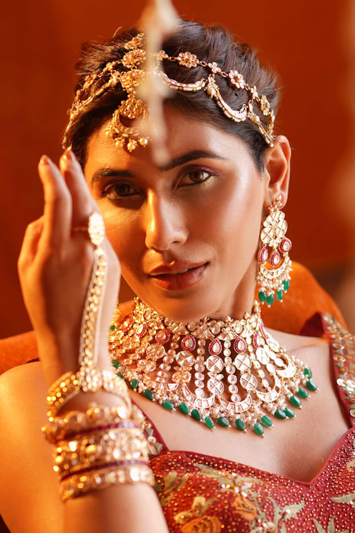 Ekathva Jaipur Inaayat Polki Embellished Necklace Set