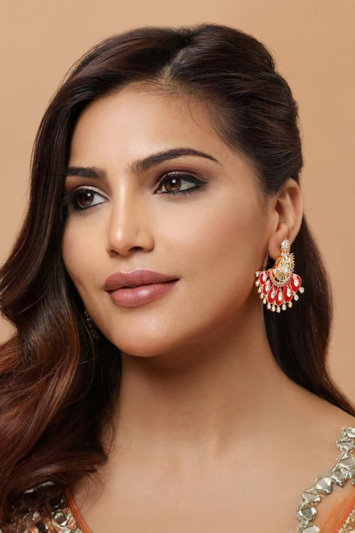 Tizora Peacock Shape Stud Earrings