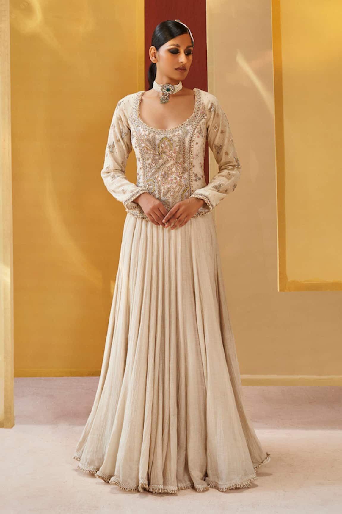 Priyanka Singh Zardosi Embroidered Blouse & Lehenga Set