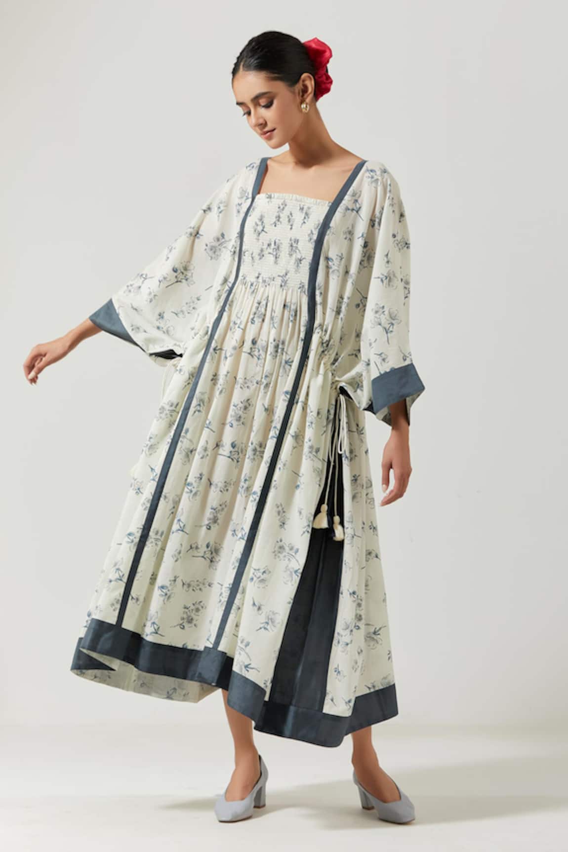 Label Earthen Floral Print Kaftan Dress
