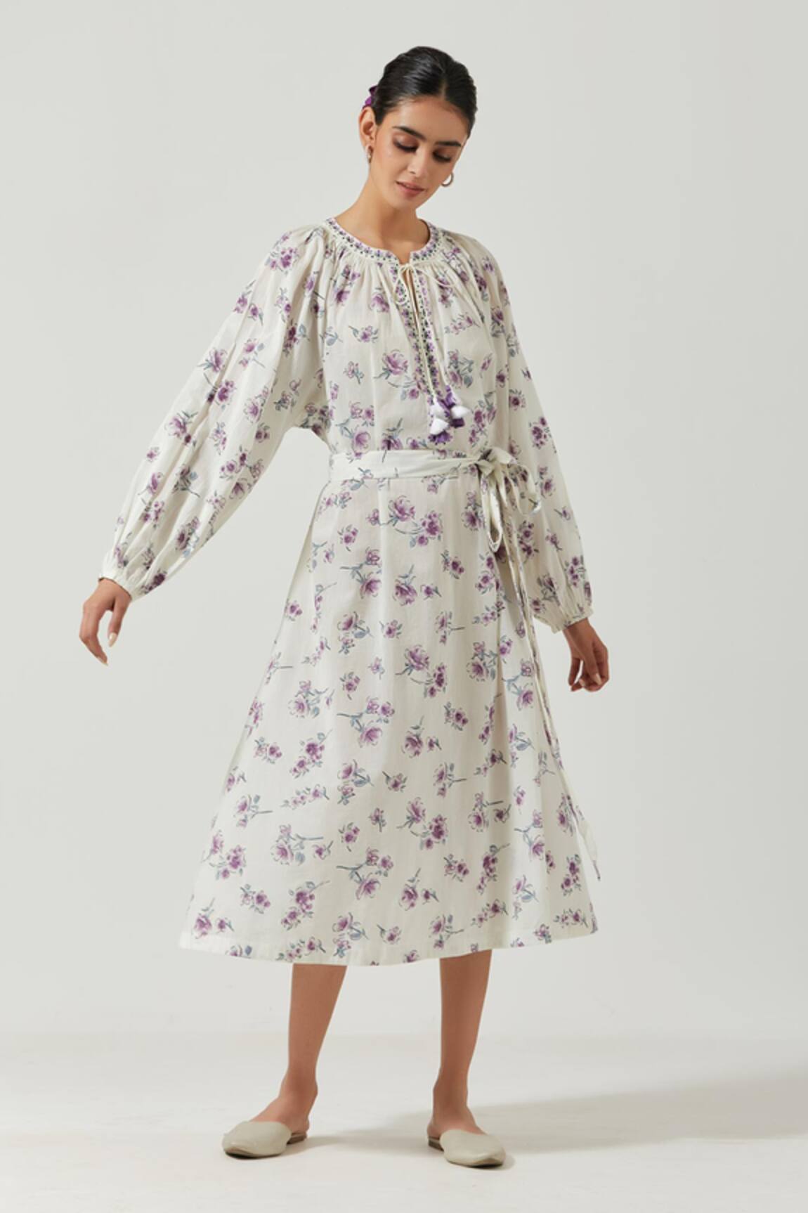 Label Earthen Floral Print Dress