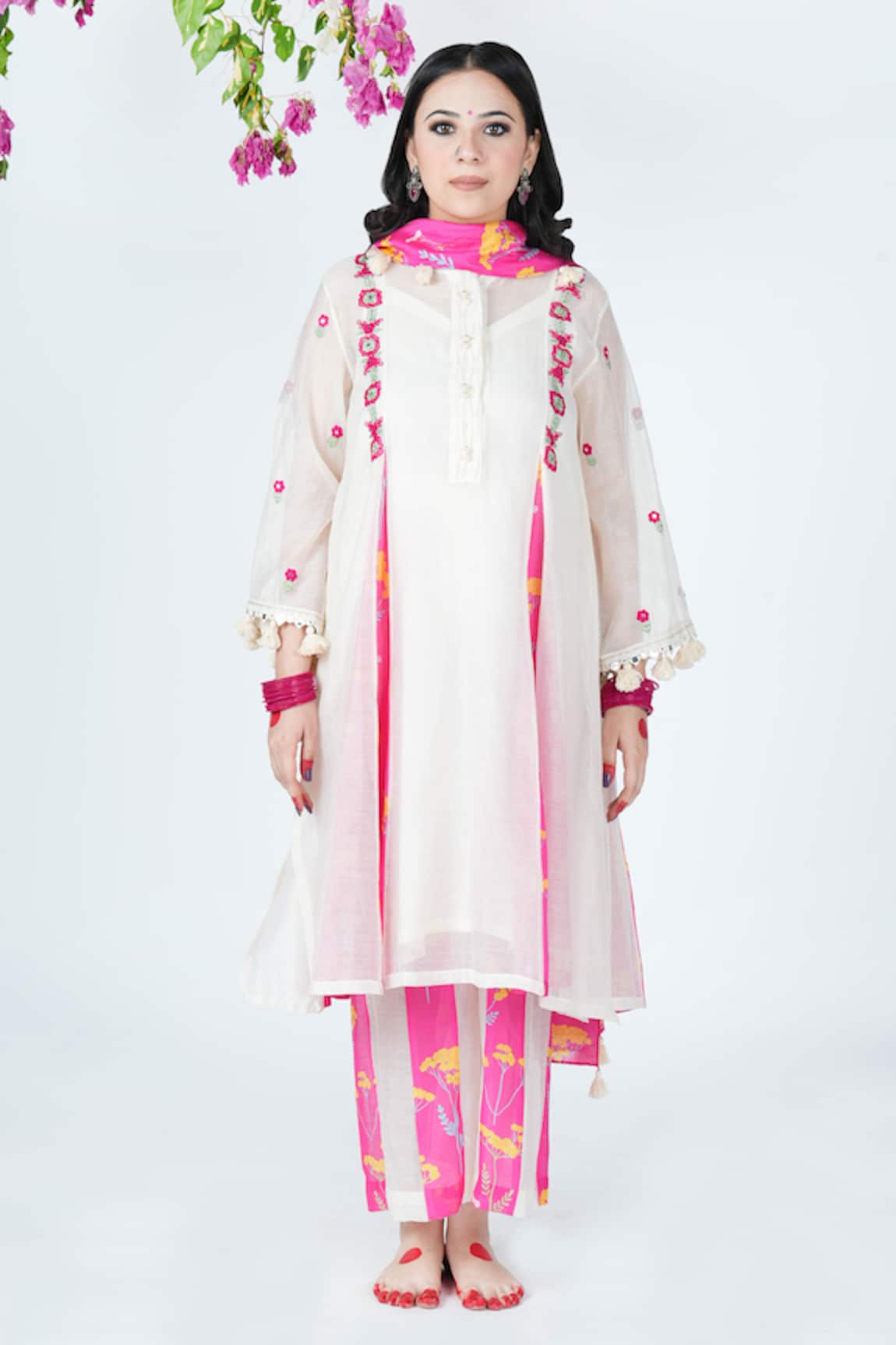 Jyoti Bansal Maahru Printed Panel Tunic Salwar Set 