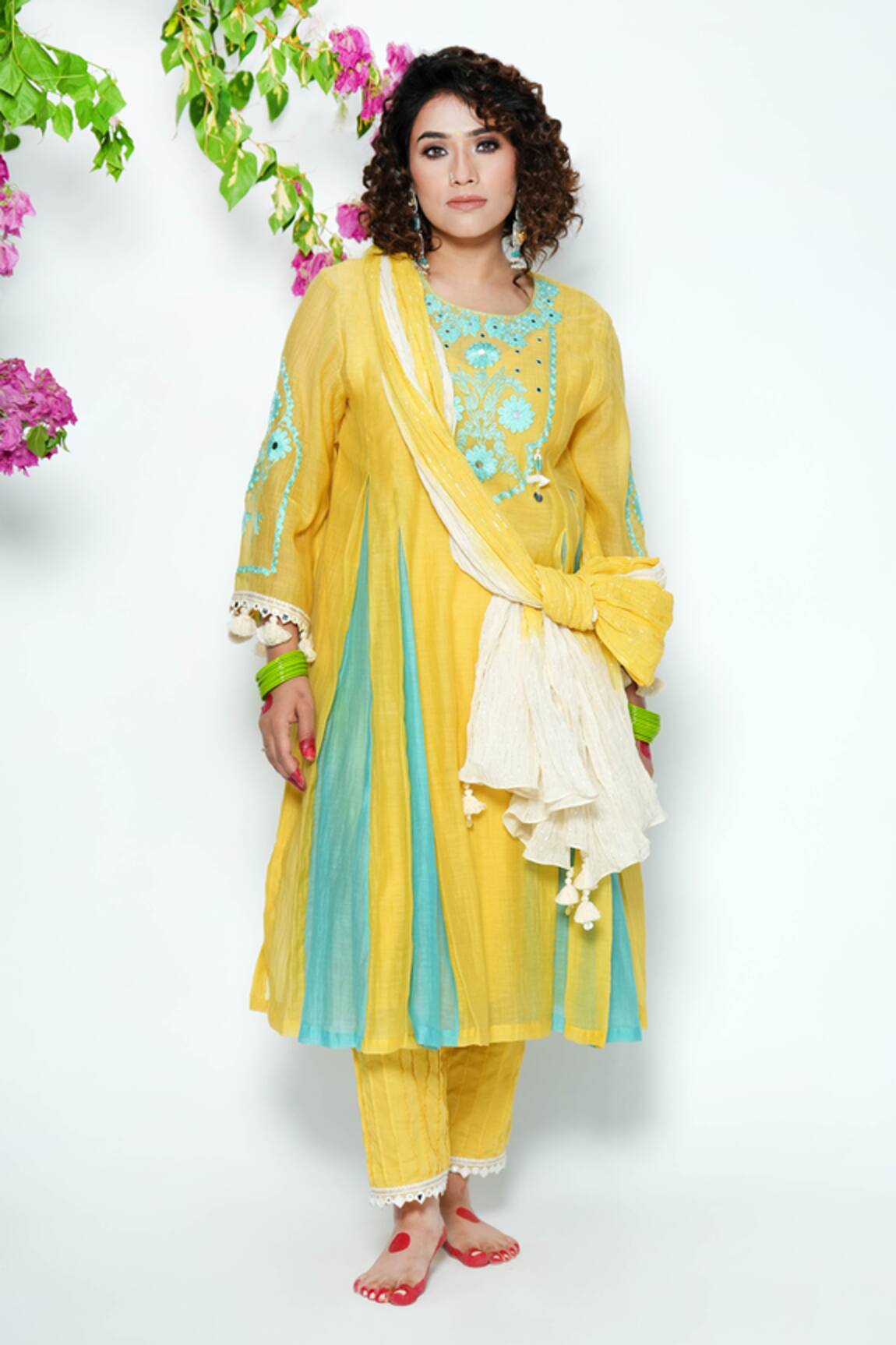 Jyoti Bansal Gul Panelled Tunic Salwar Set 