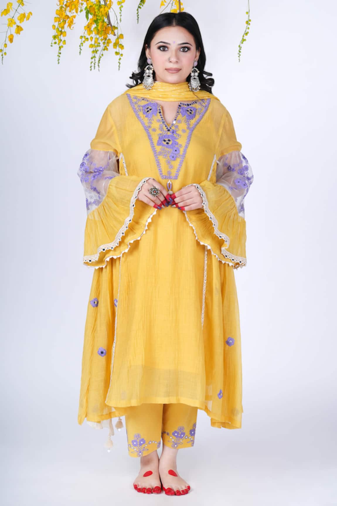 Jyoti Bansal Suroor Placed Dori Embroidered Tunic Salwar Set 