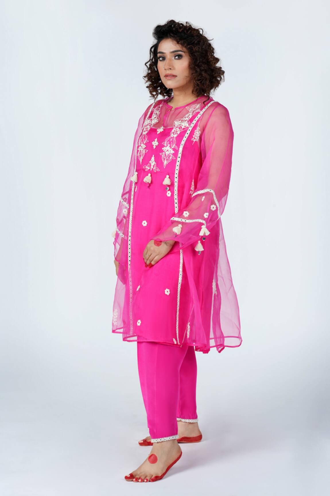 Jyoti Bansal Sheer Dori Embroidered Kurta Set 