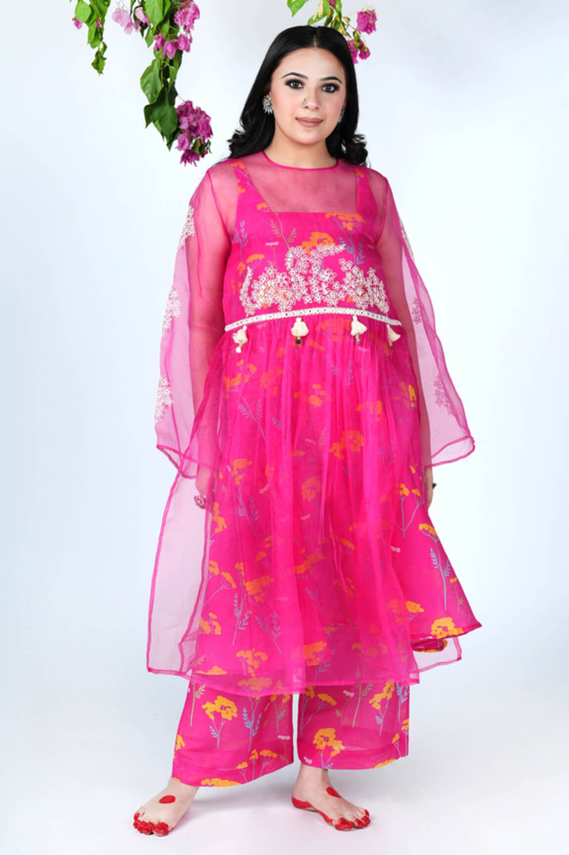 Jyoti Bansal Zehra Dori Embroidered Tunic With Salwar 