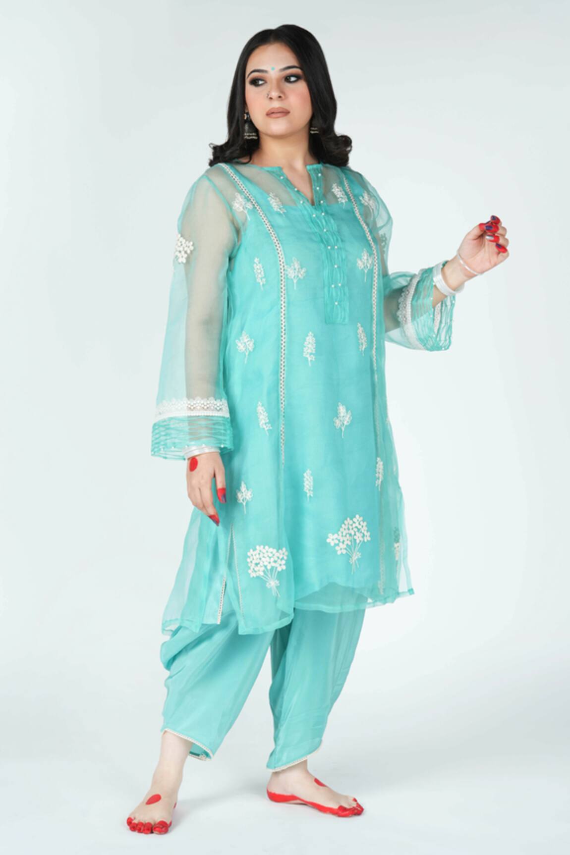 Jyoti Bansal Shaadmaani Dori Embroidered Tunic Dhoti Pant Set 