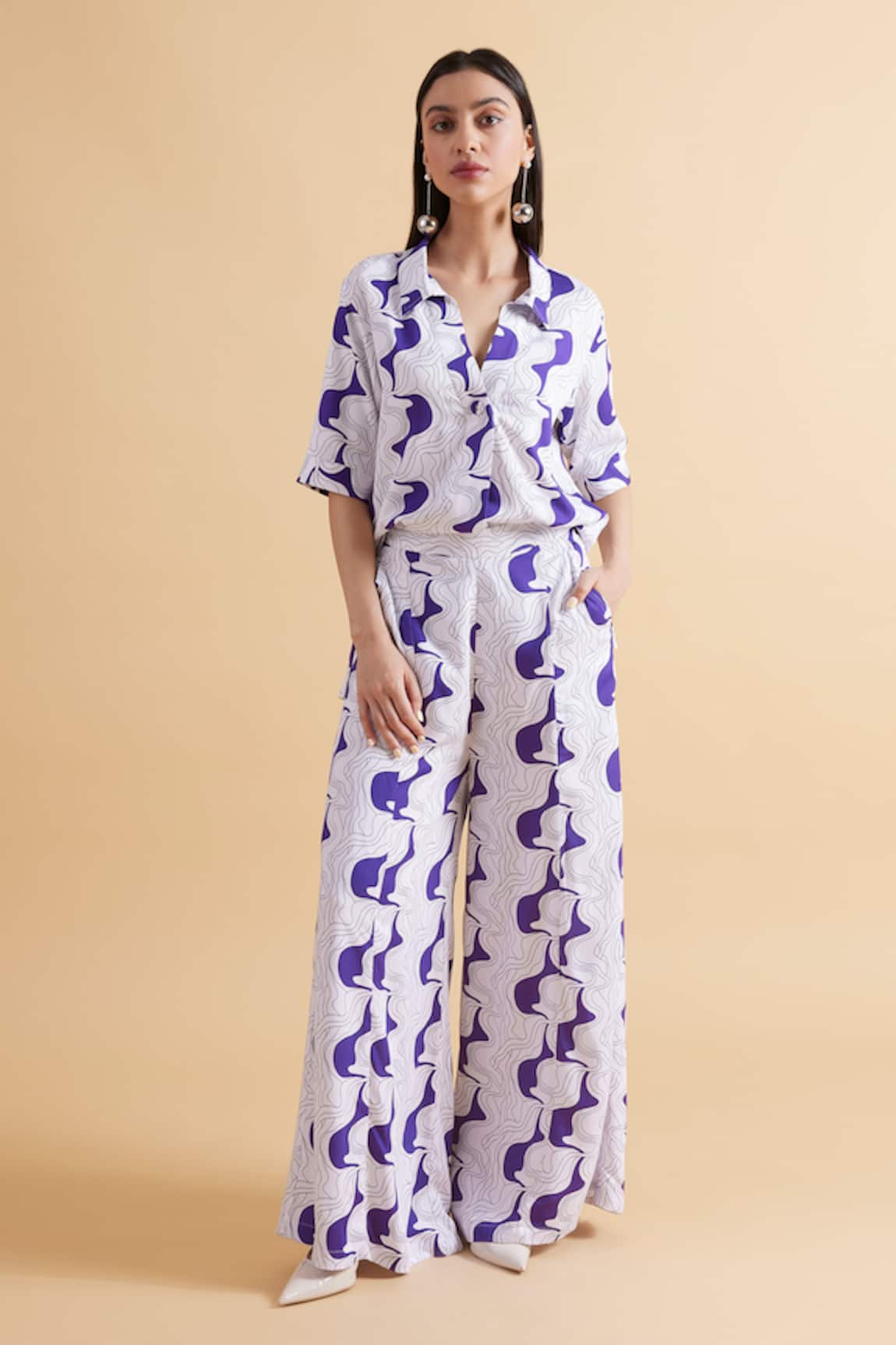 Kanelle Summer Printed Shirt & Pant Set