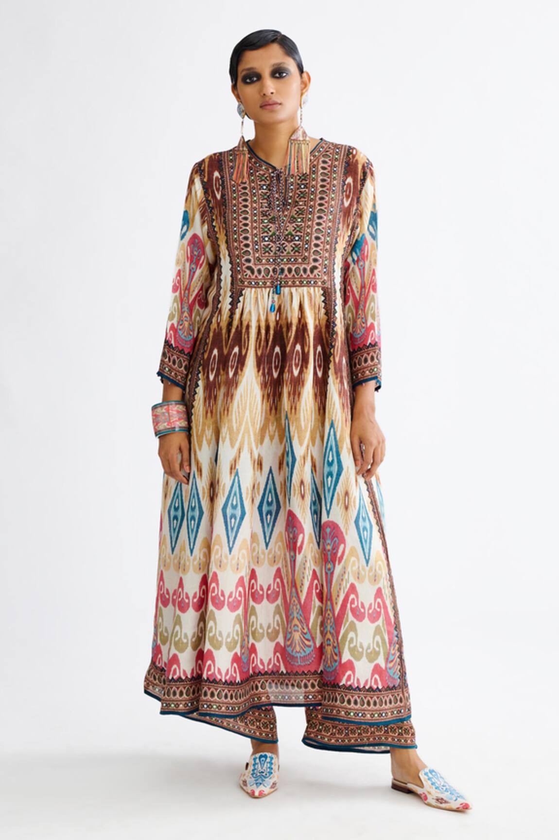 Rajdeep Ranawat Anisha Silk Printed Anarkali 