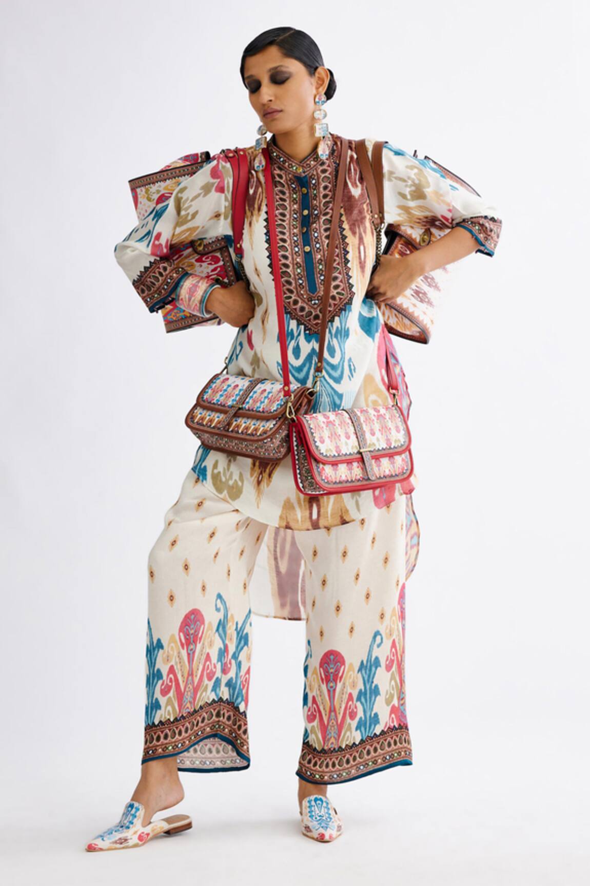 Rajdeep Ranawat Permaz Printed Satin Pant 