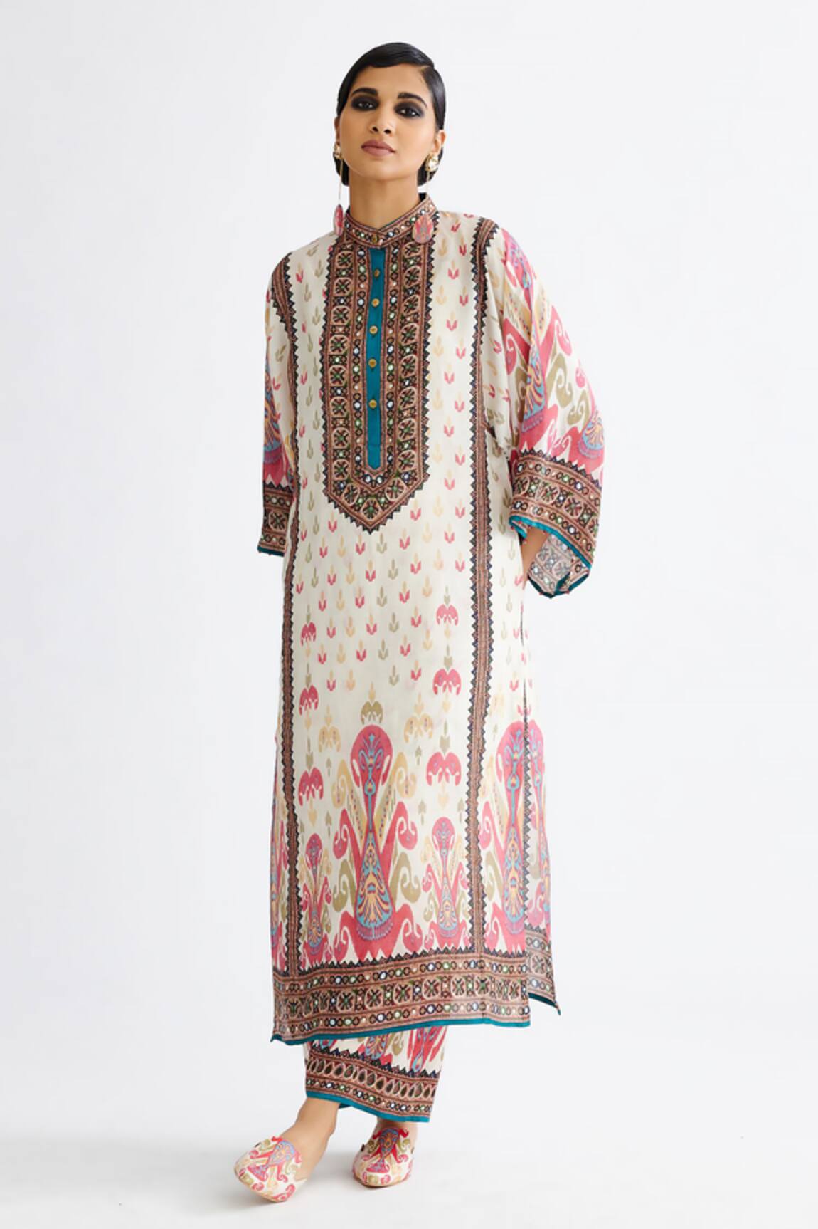 Rajdeep Ranawat Gayatri Silk Floral Print Tunic 